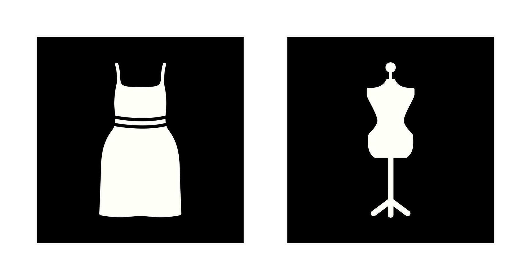 Cocktail Dress and Dress Holder Icon vector