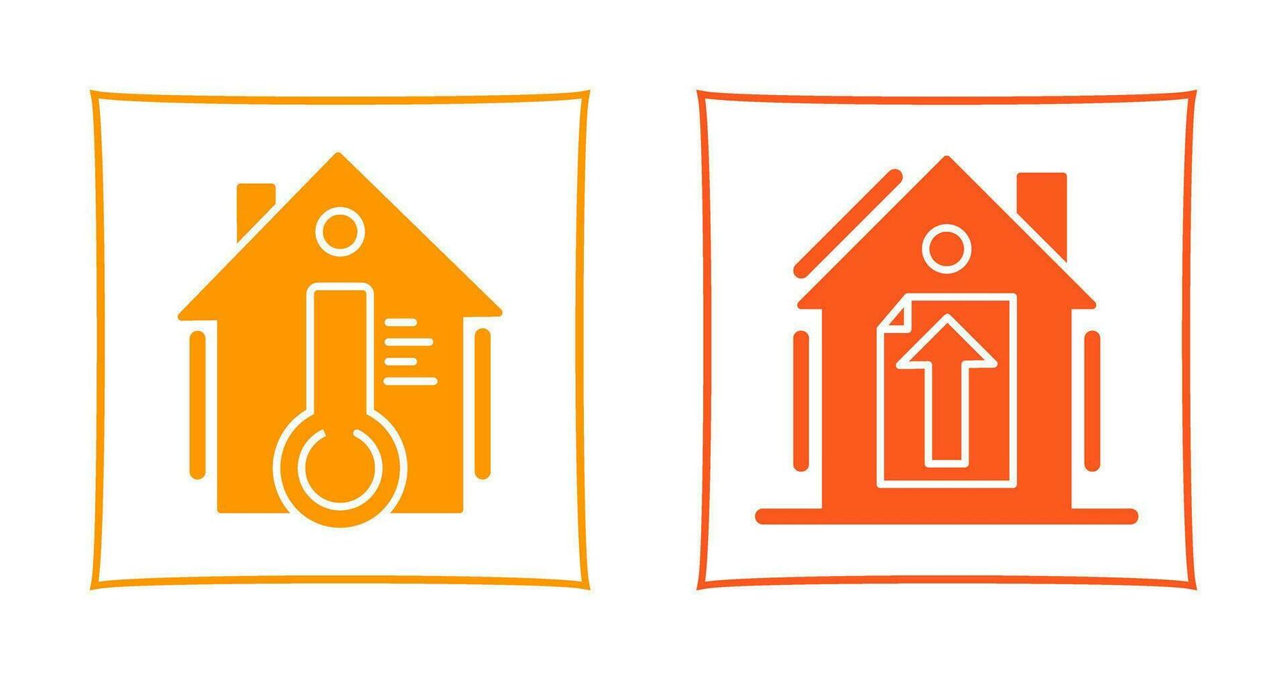 Temperature and Upload Icon vector