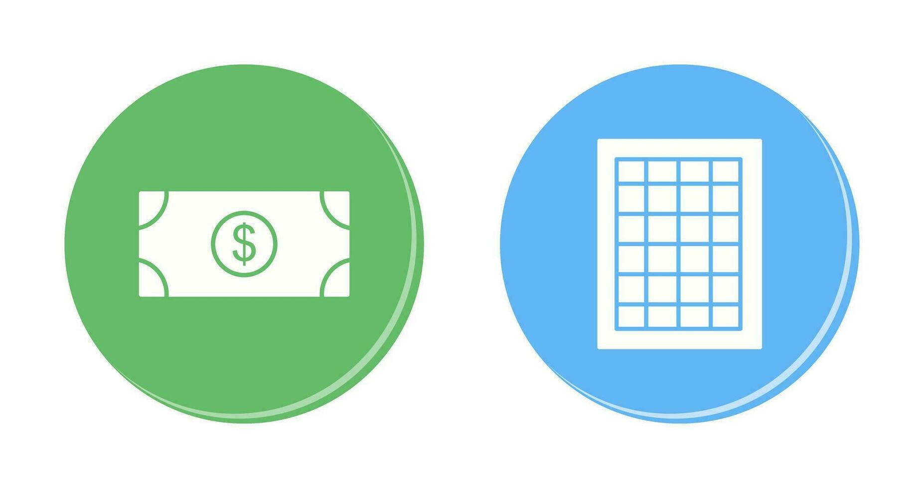 dollar bill and table of rates  Icon vector