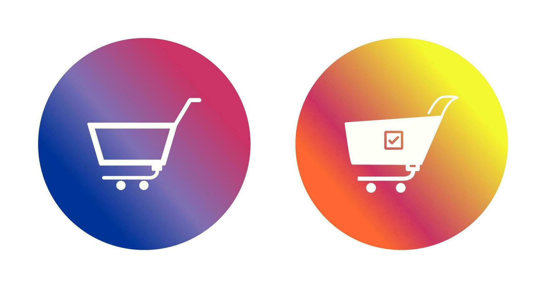empty cart and confirm order  Icon vector