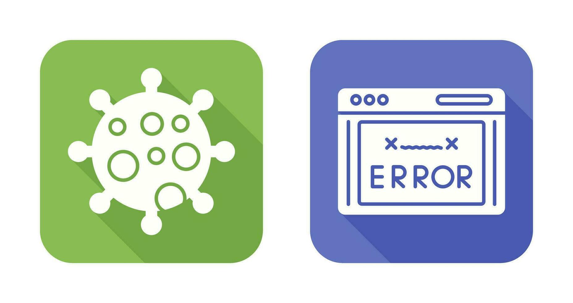 virus y error código icono vector