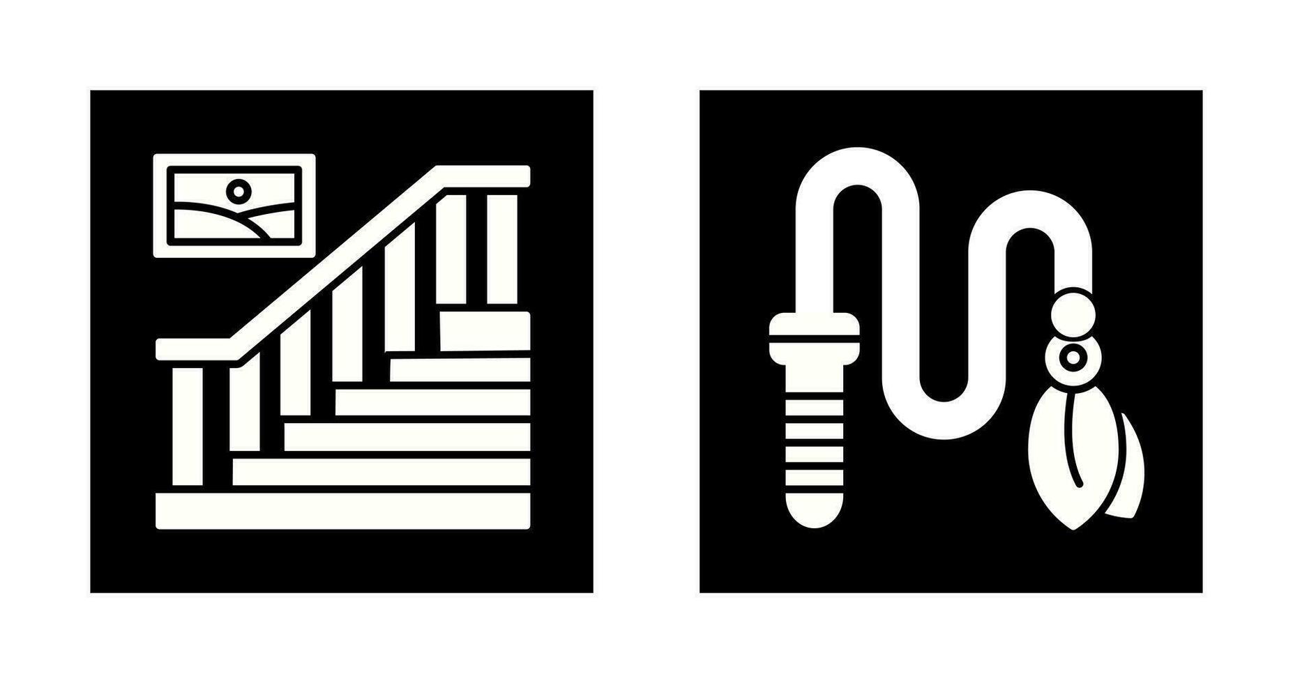 Stair and Cat Toy Icon vector