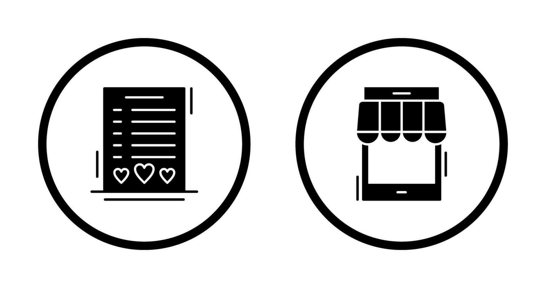 Wishlist and Online Shop Icon vector