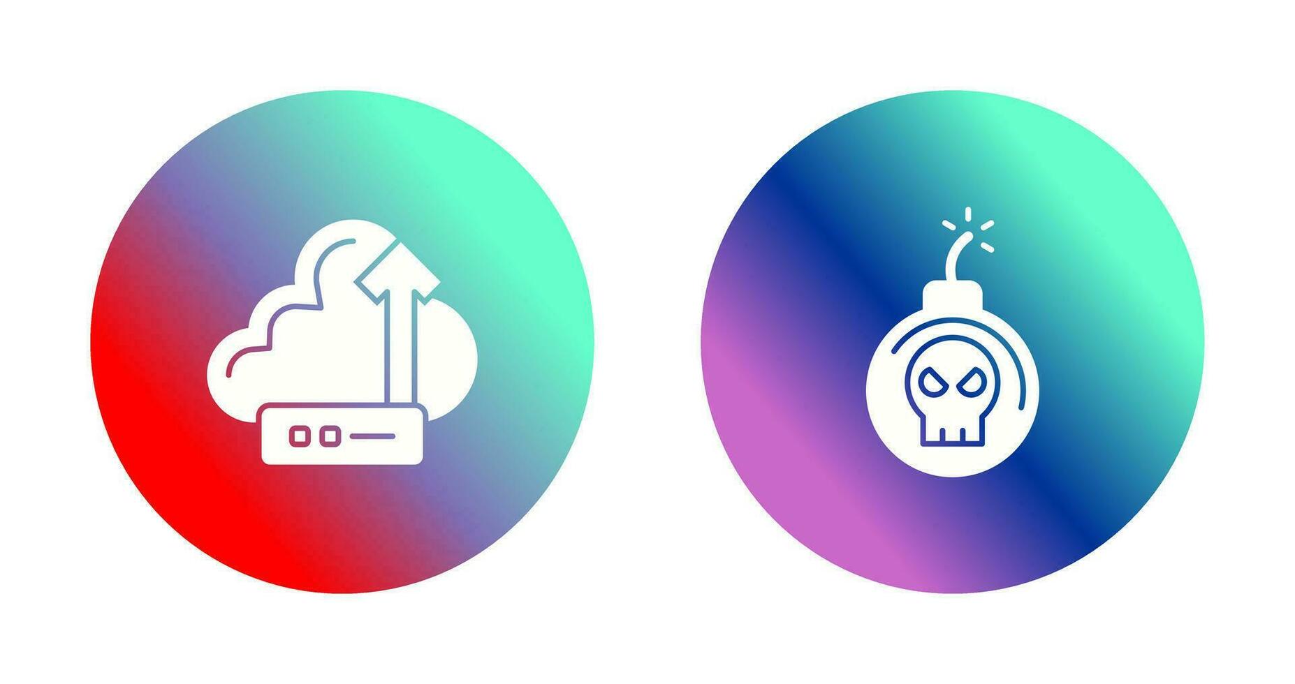 Cloud and Bomb Icon vector