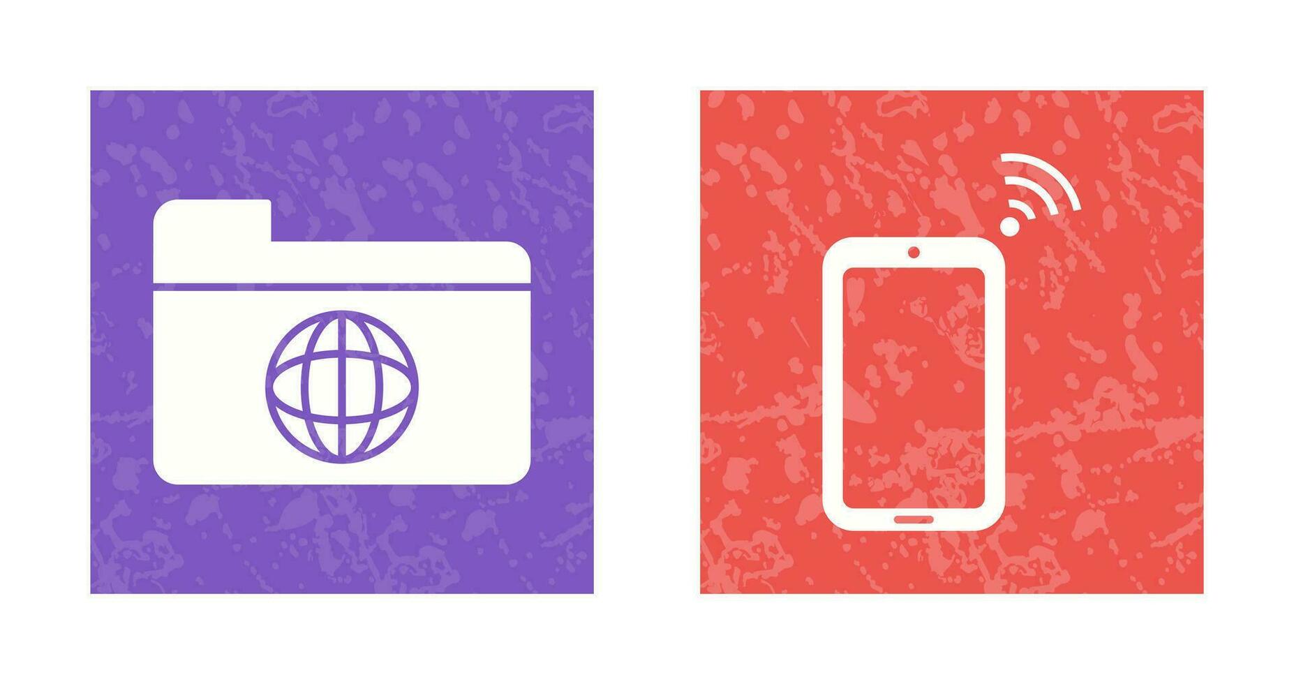 network folder and connected device Icon vector