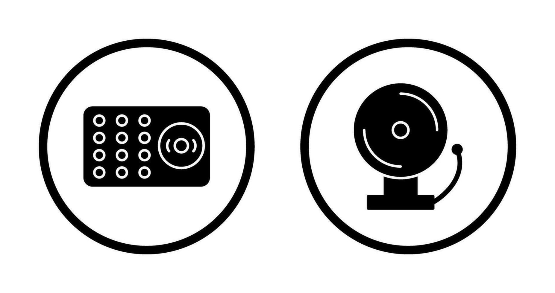 ring alarm and fire alarm  Icon vector