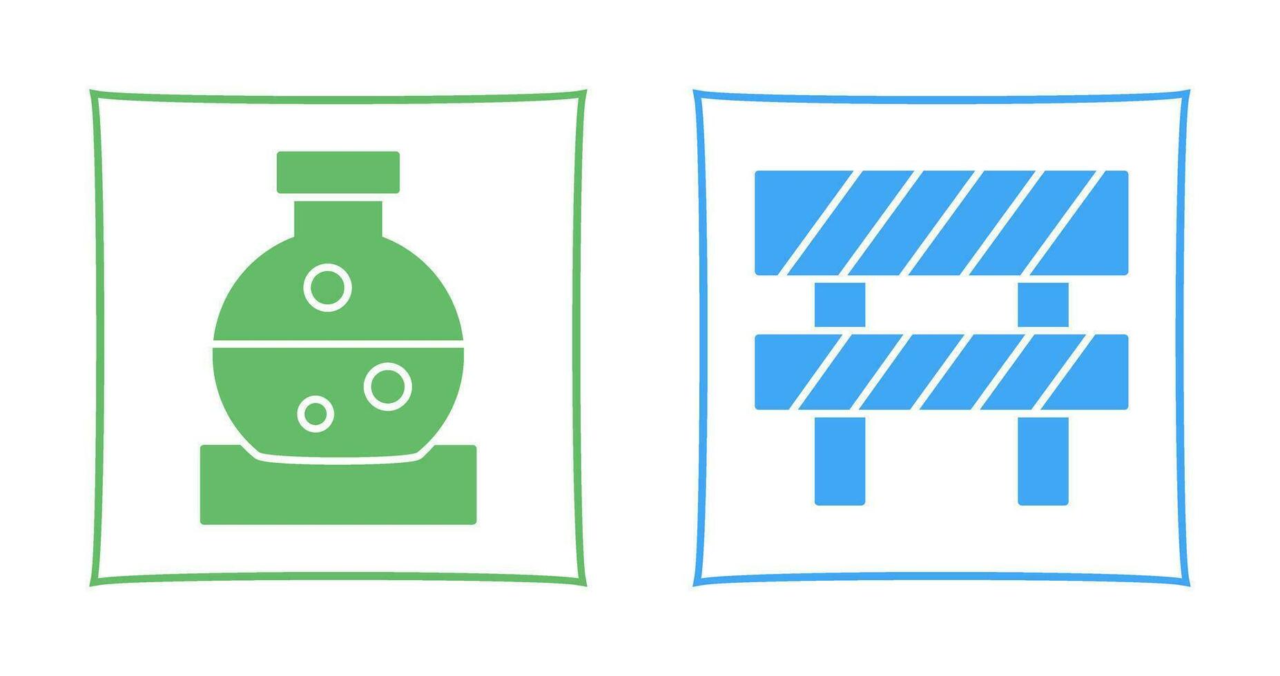 Flask and Barrier Icon vector