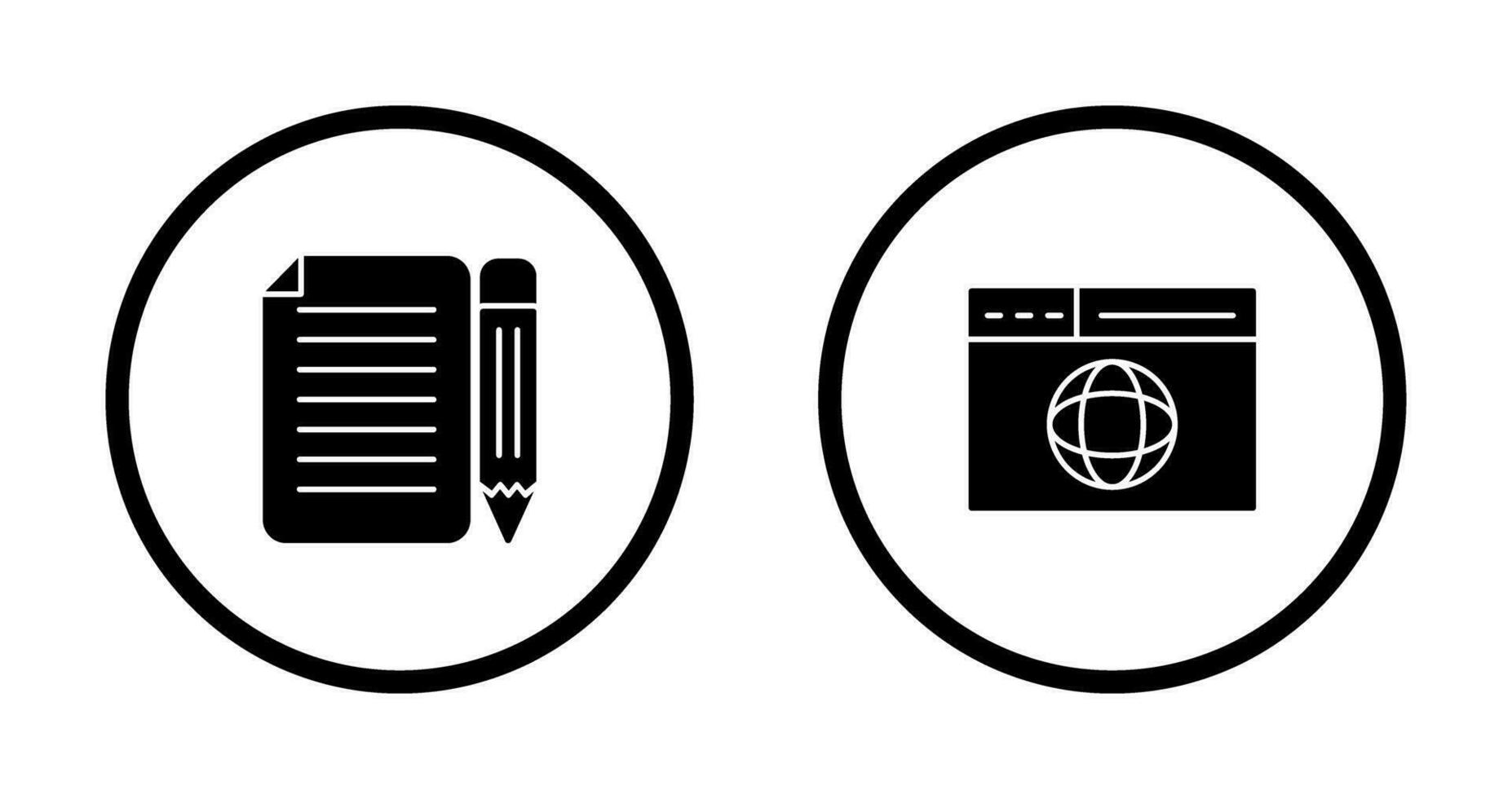 page and web page Icon vector