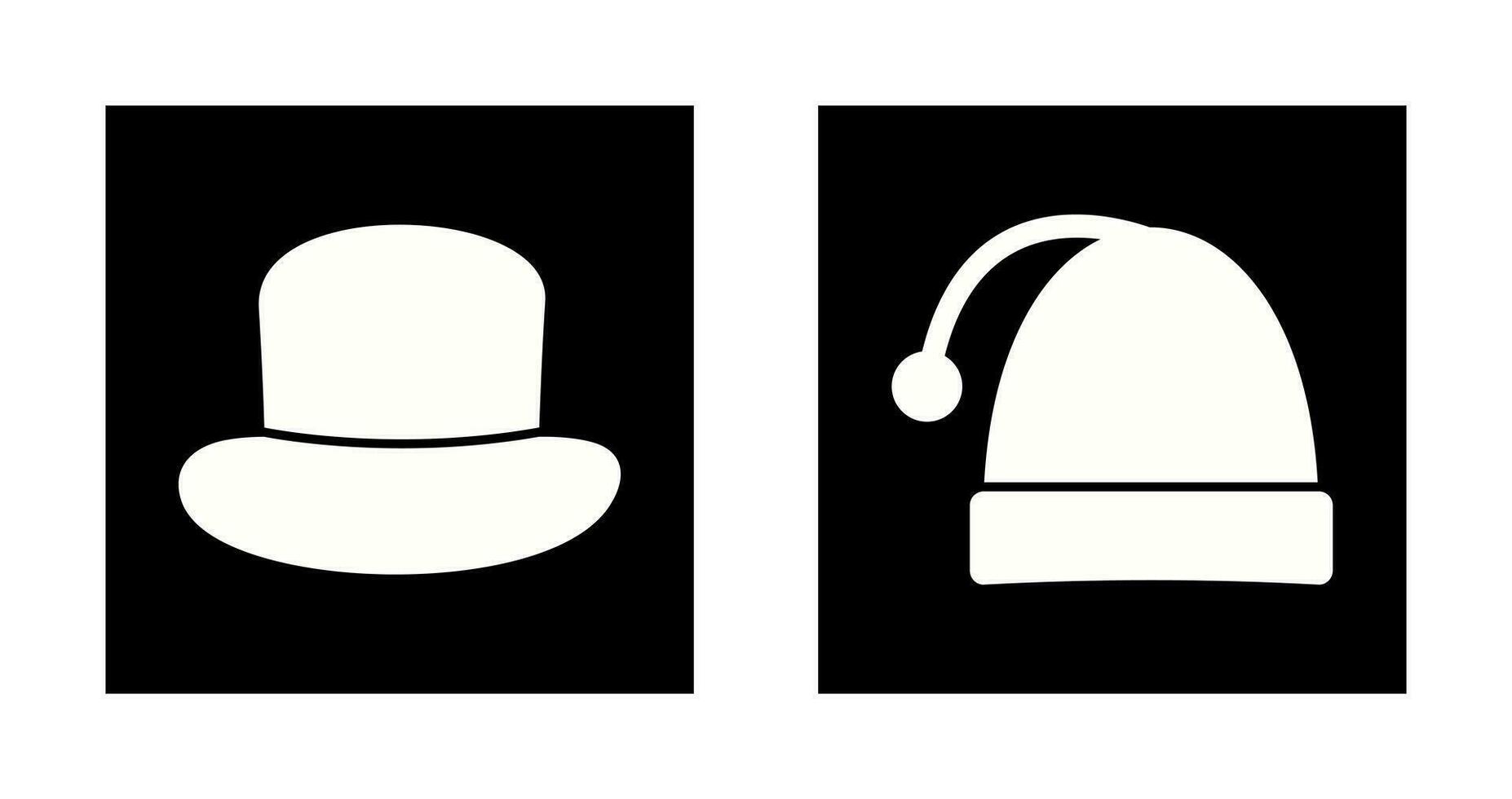 Hat and Christmas Icon vector