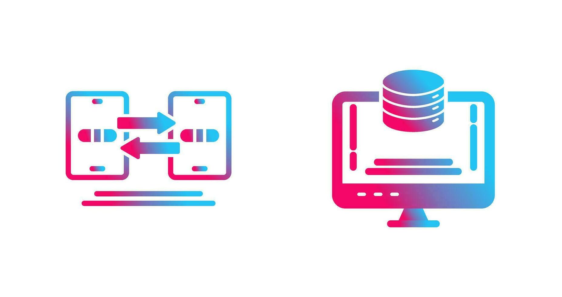 Data Synchronization and Data Storage Icon vector