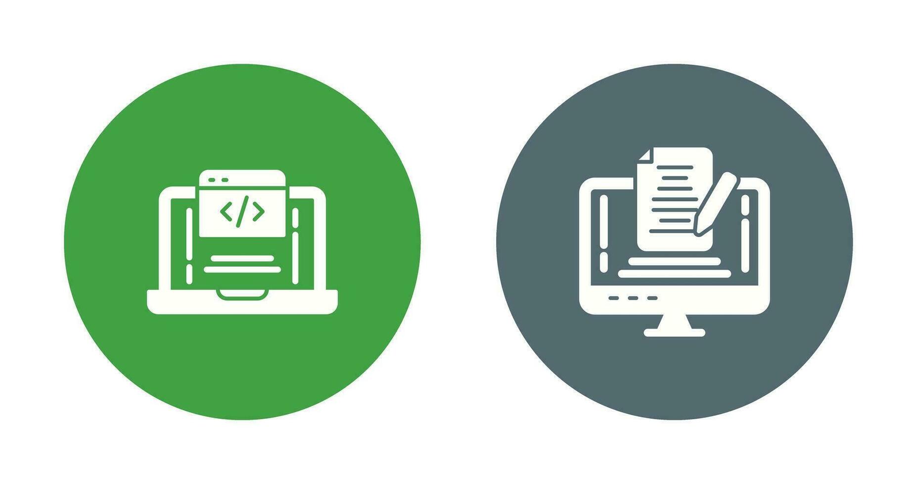 Coding and Note Icon vector