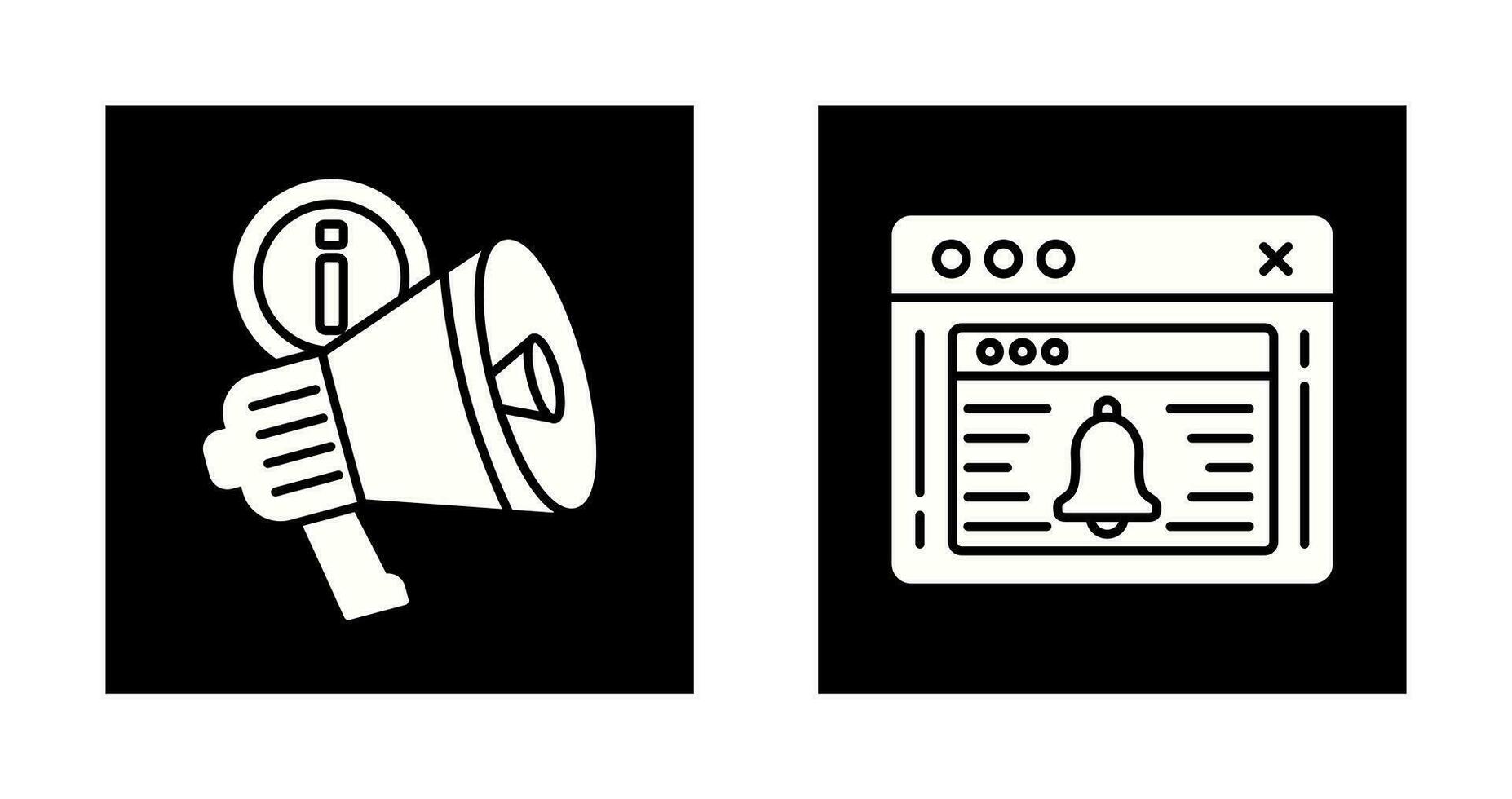 megaphone and notification Icon vector