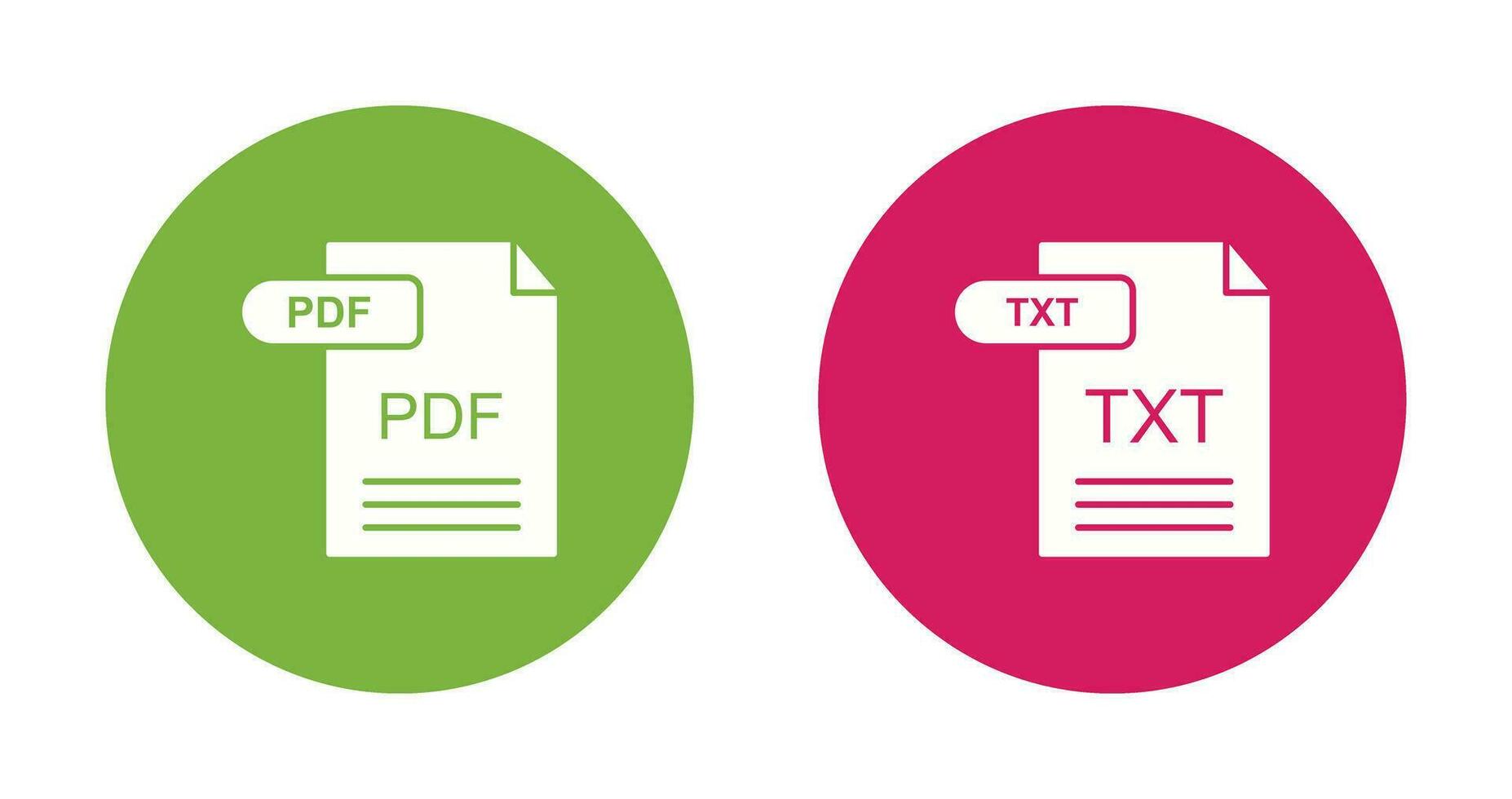 PDF and TXT Icon vector