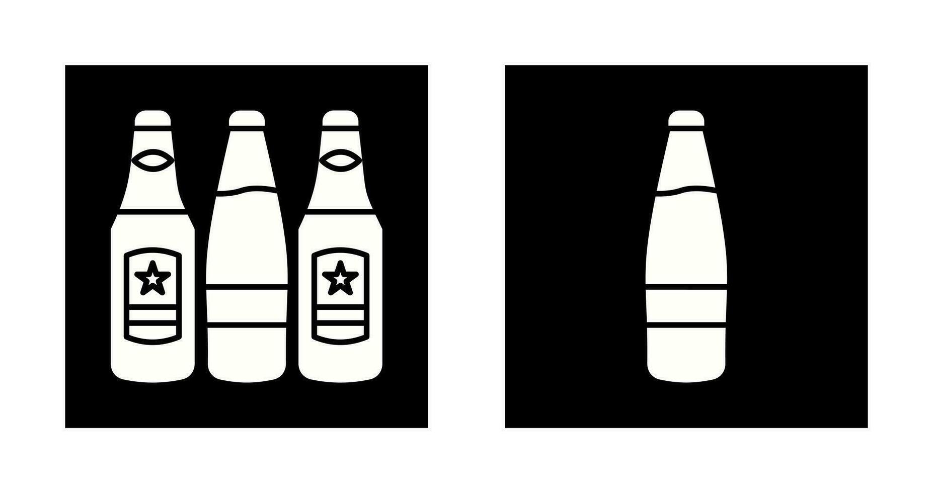 Beer Bottles and alcohol Icon vector