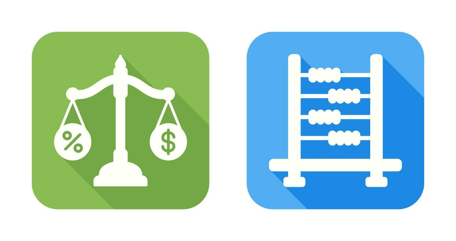 Scale and Abacus Icon vector
