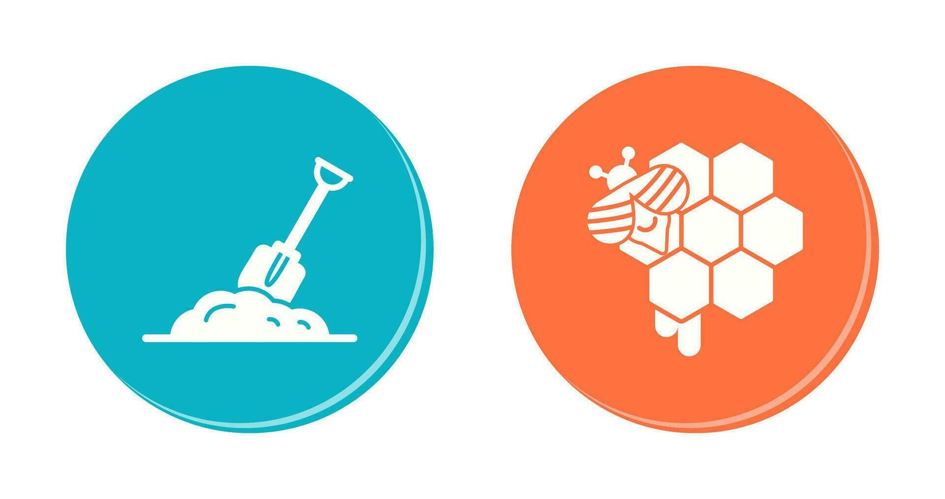 Digging and Honeycomb Icon vector