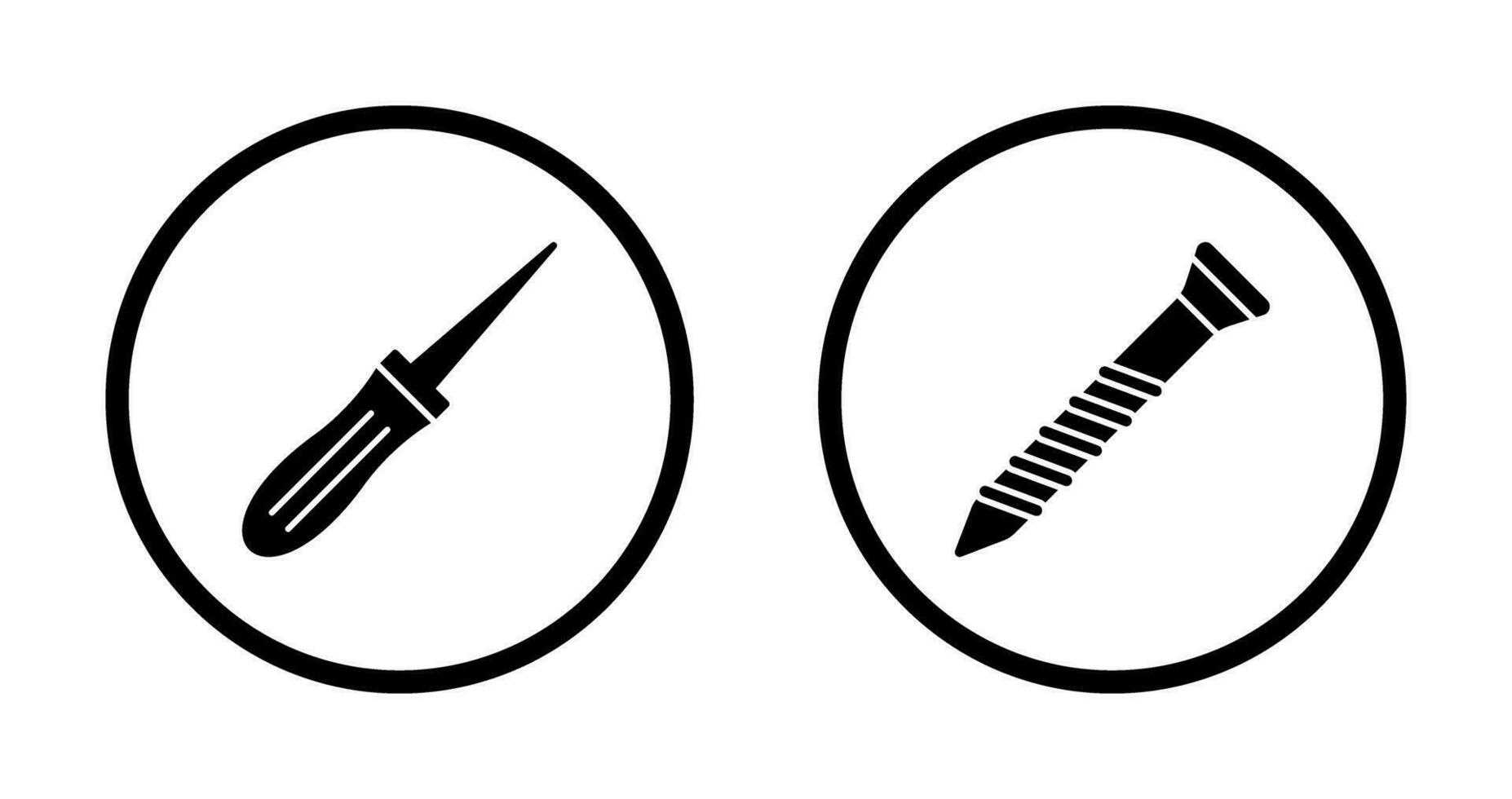 Awl and Screw Icon vector