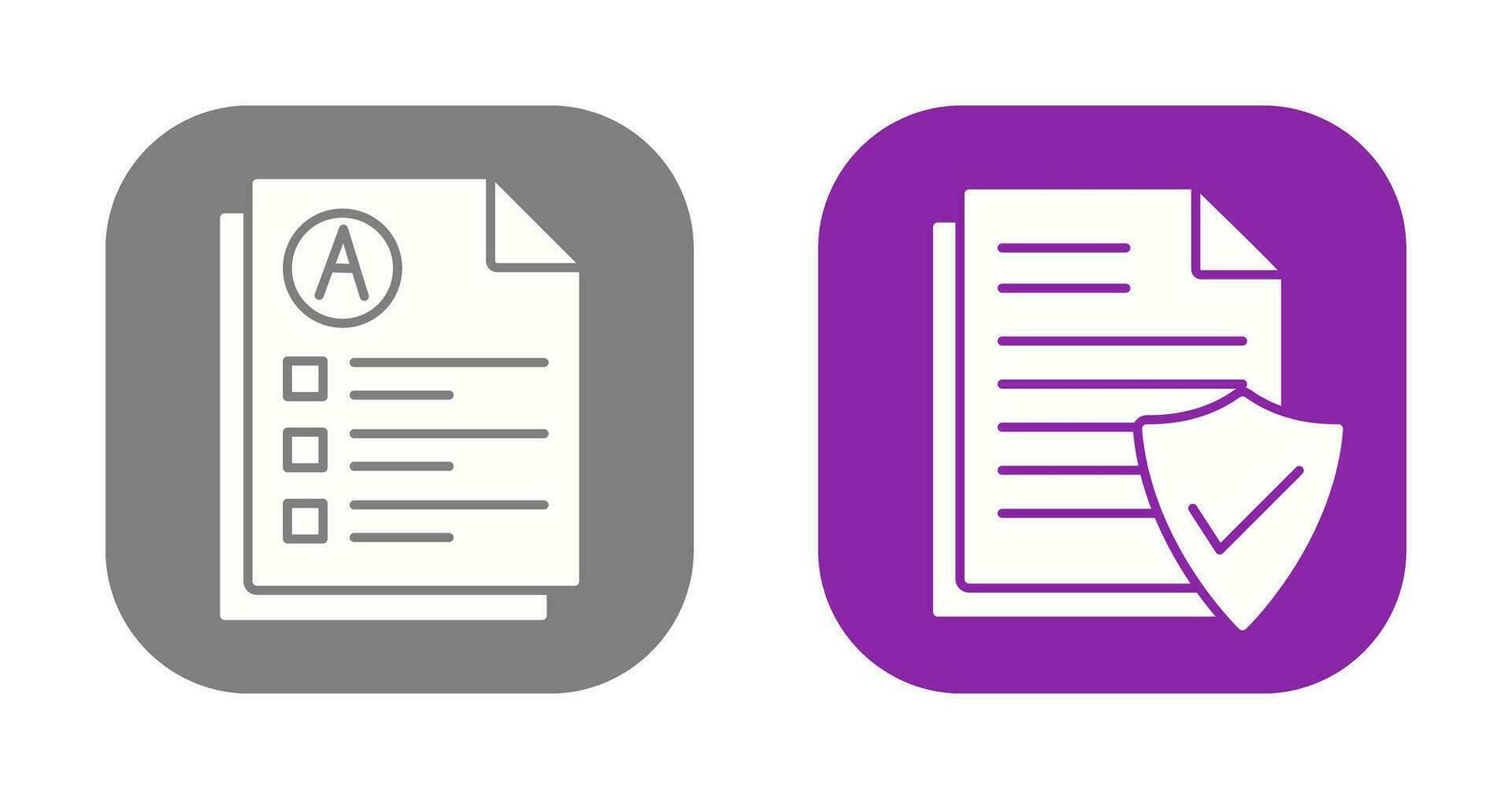 Exam and Valid Document Icon vector