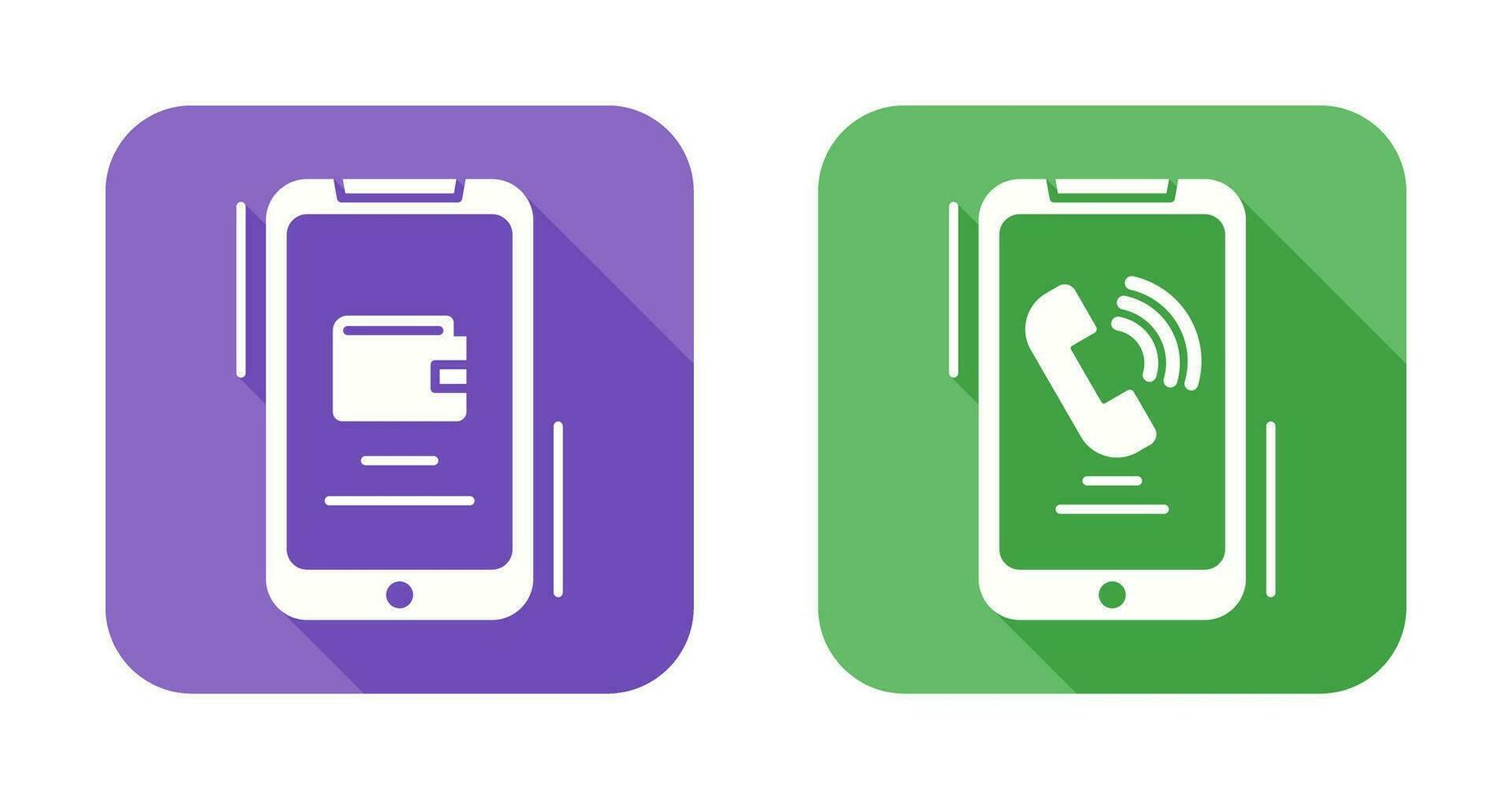 E wallet and Incoming Call Icon vector