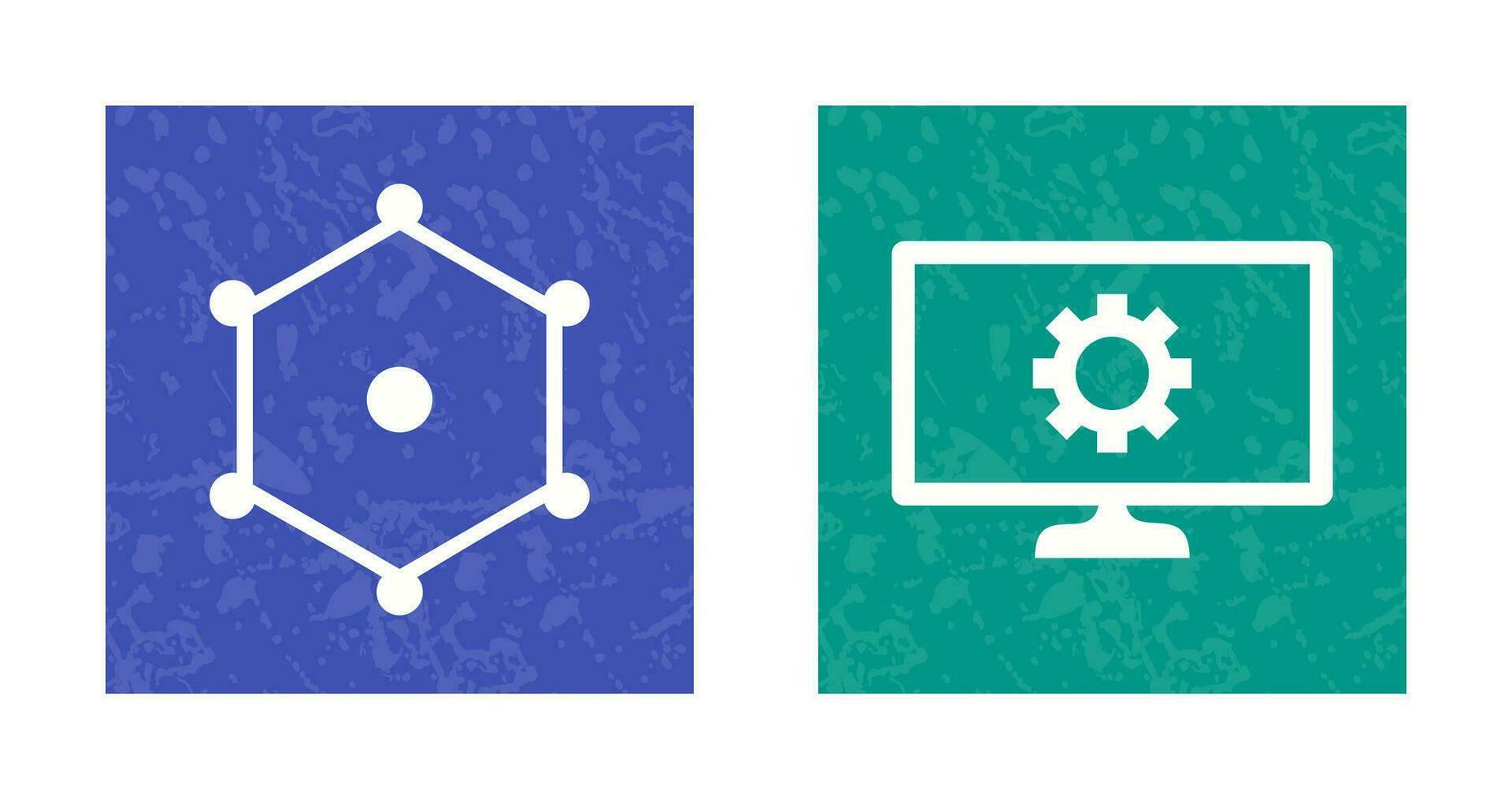 nodes and network setting  Icon vector