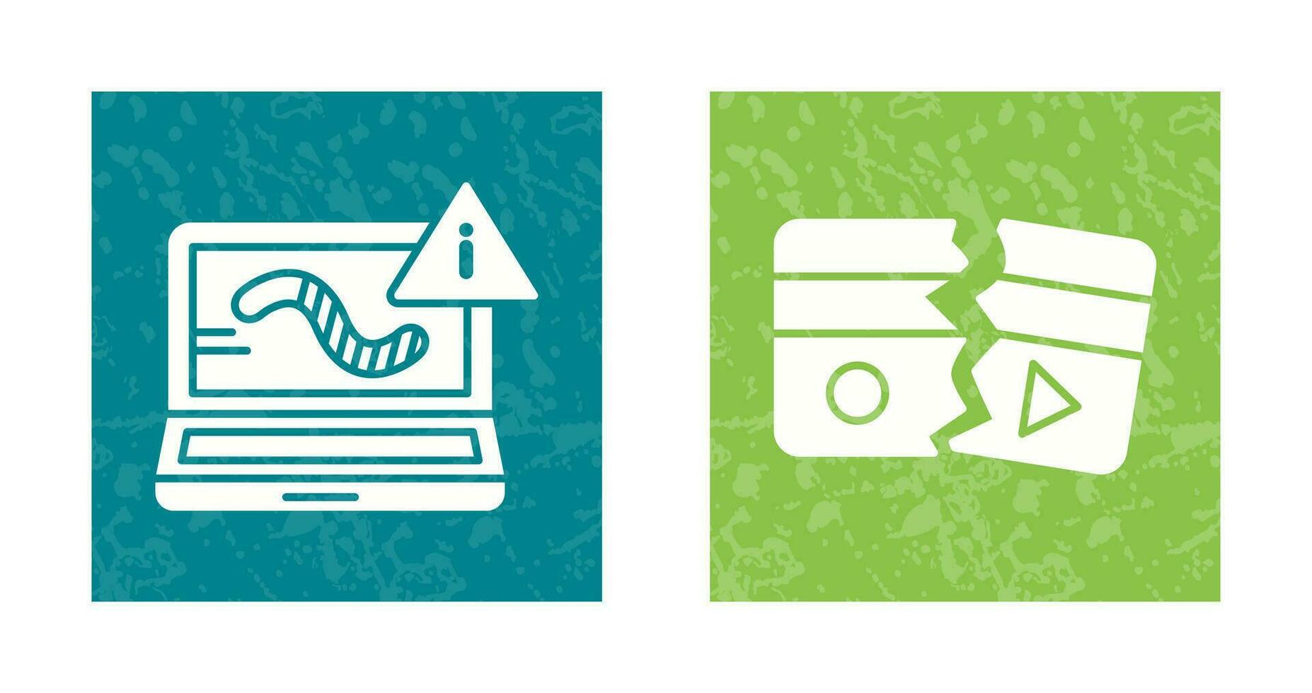 Worm and Broken Icon vector