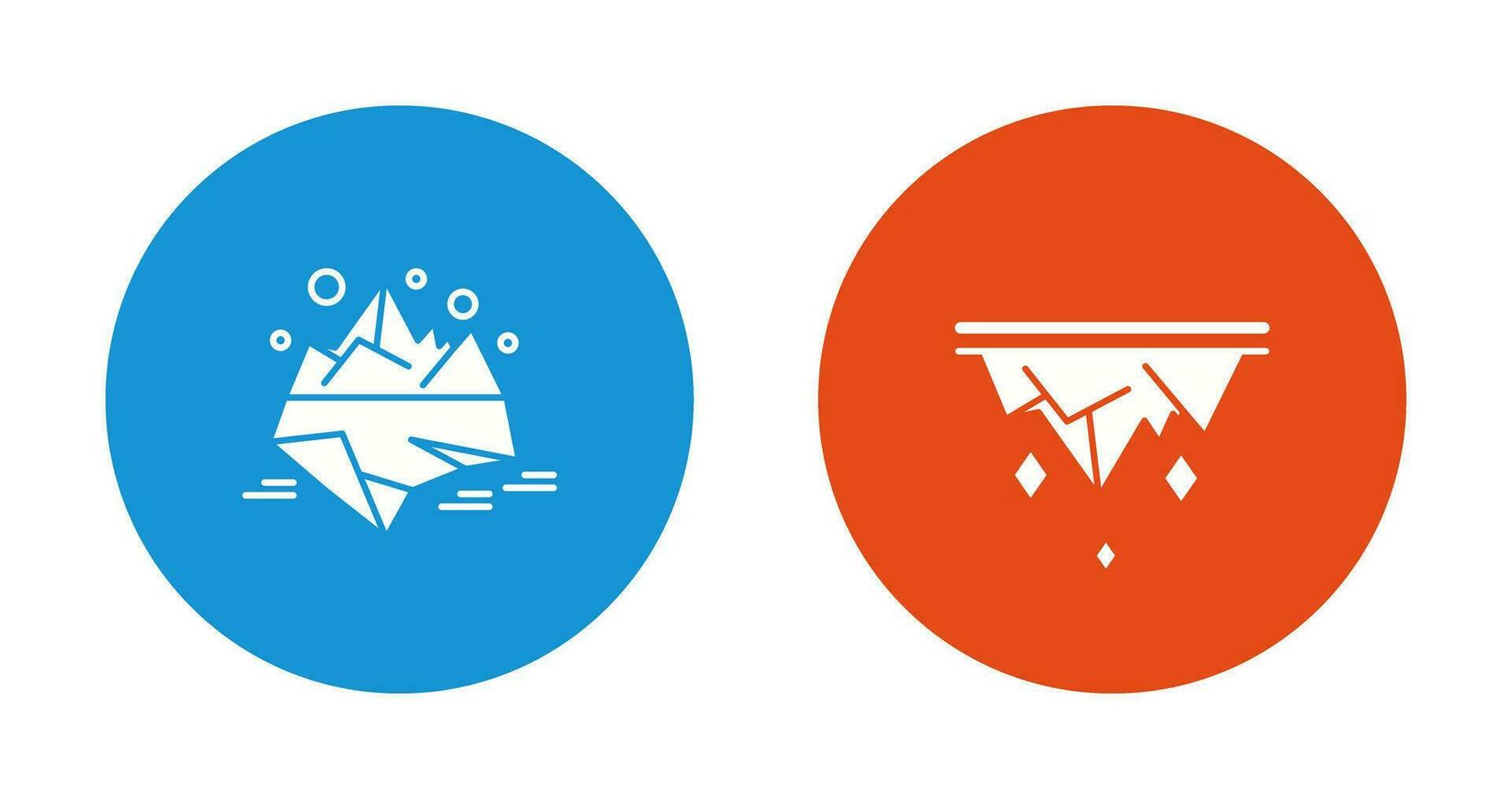 Iceberg and Icicle Icon vector