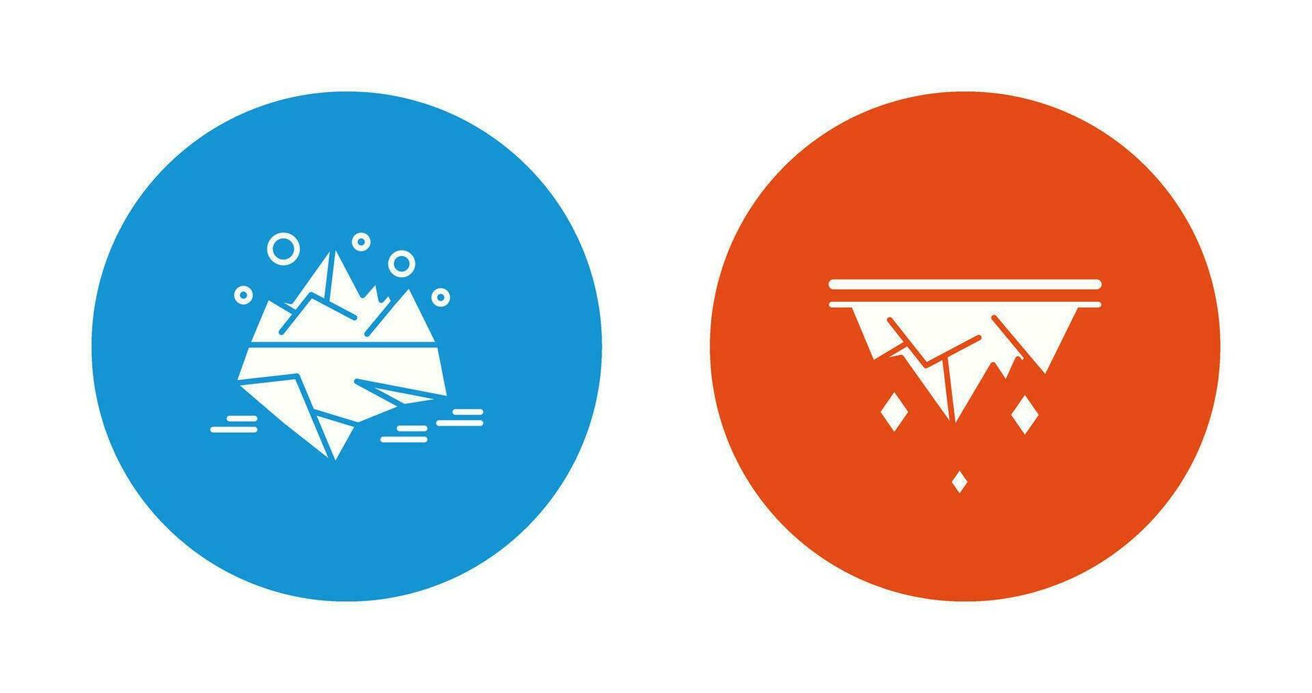 Iceberg and Icicle Icon vector