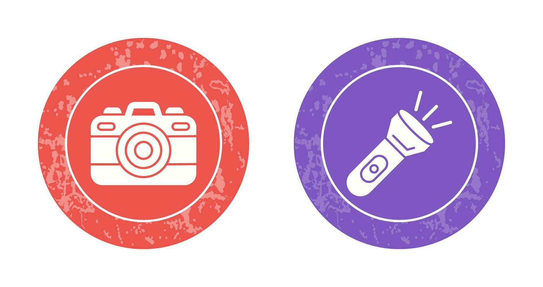 Camera and Flash Light Icon vector