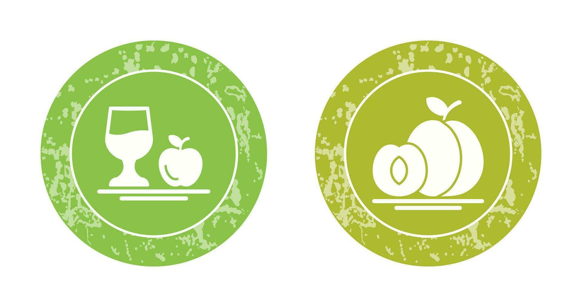 Healthy and Apricot Icon vector