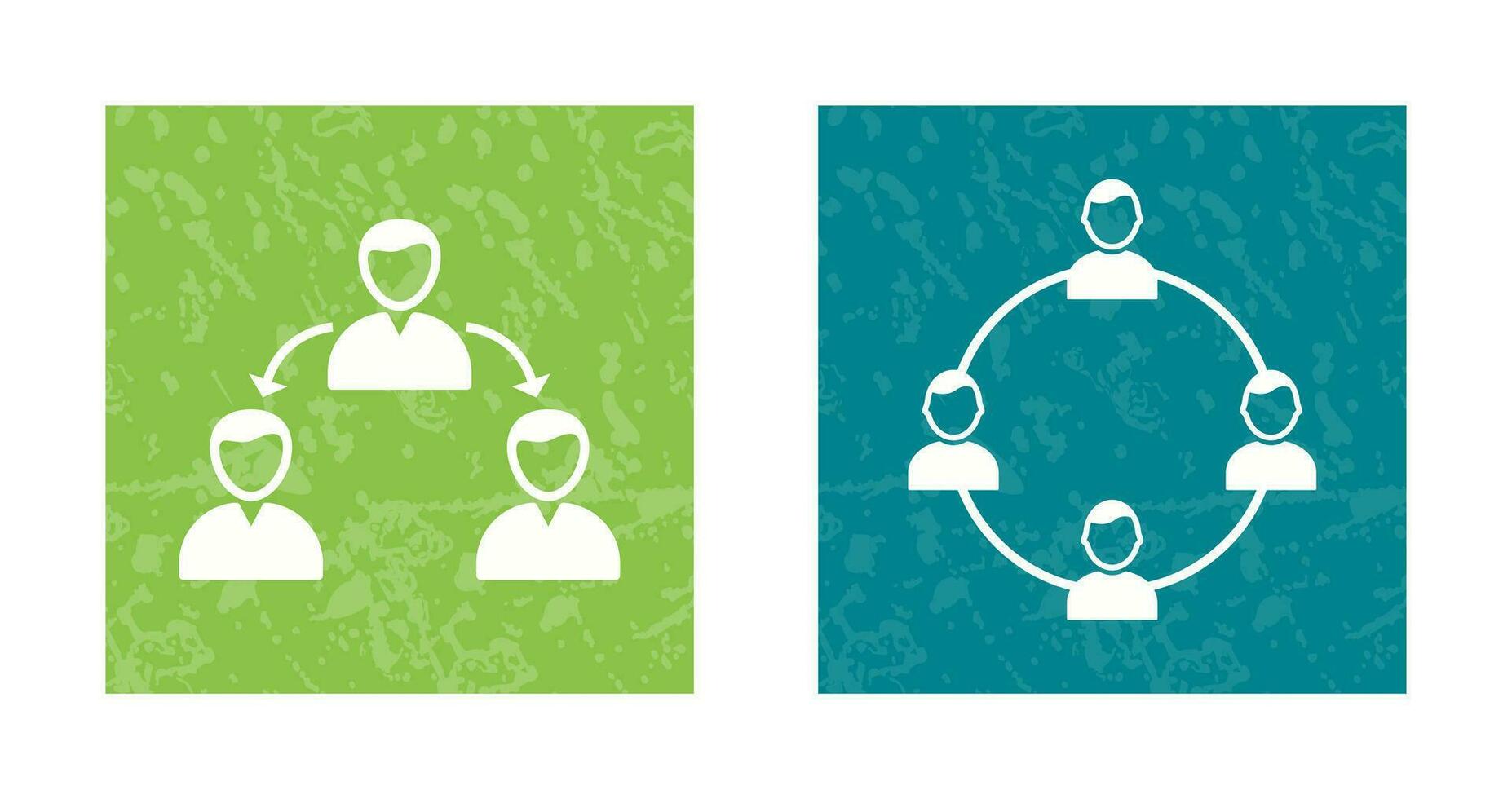 connected user and network group  Icon vector