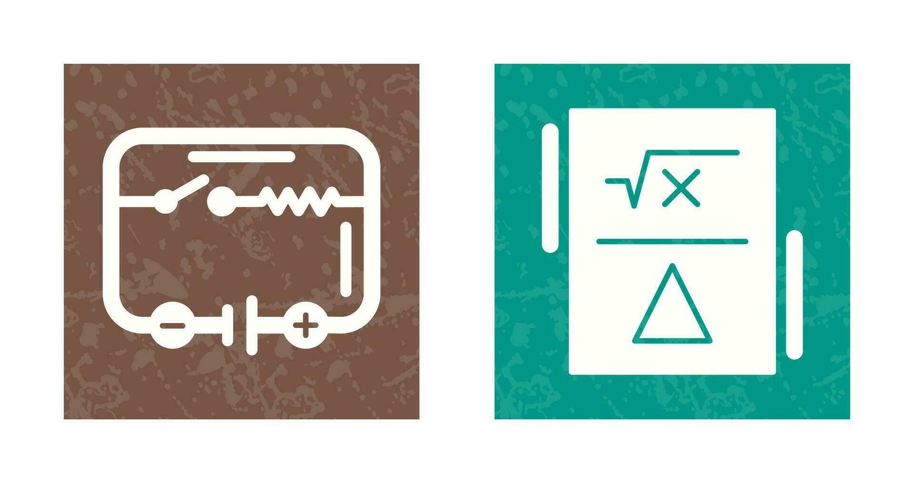 Electrical Circuit and Formula Icon vector