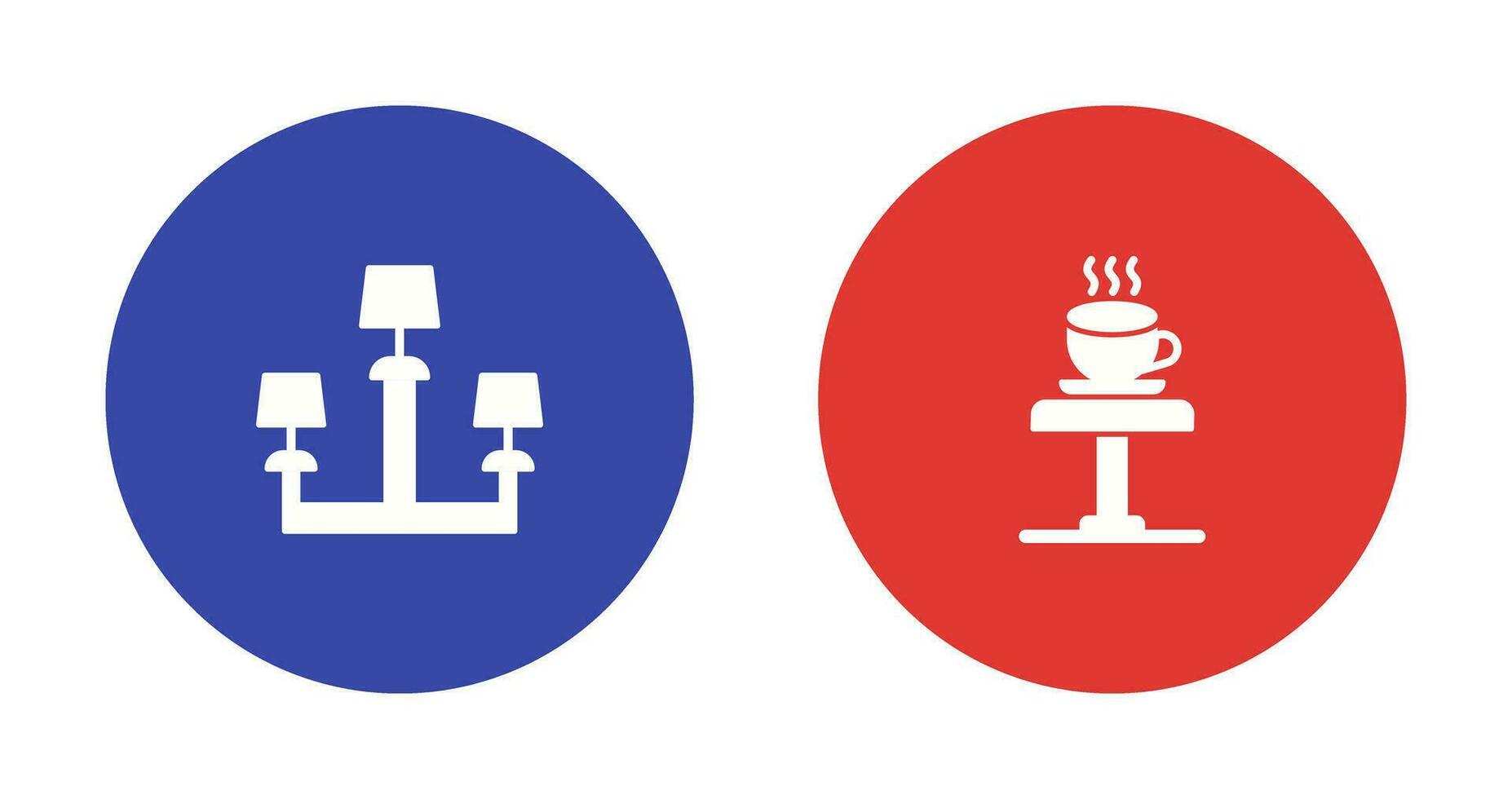 Lamp and Coffee Table Icon vector