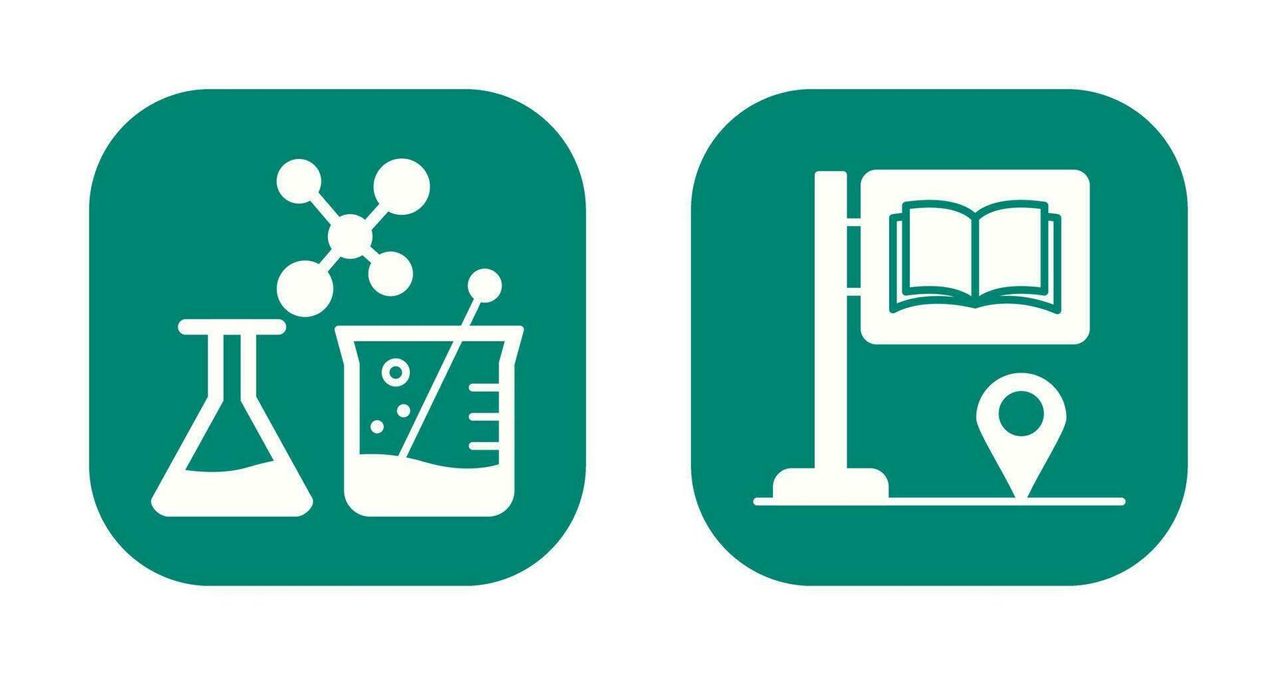 Sign Board and Chemistry Icon vector