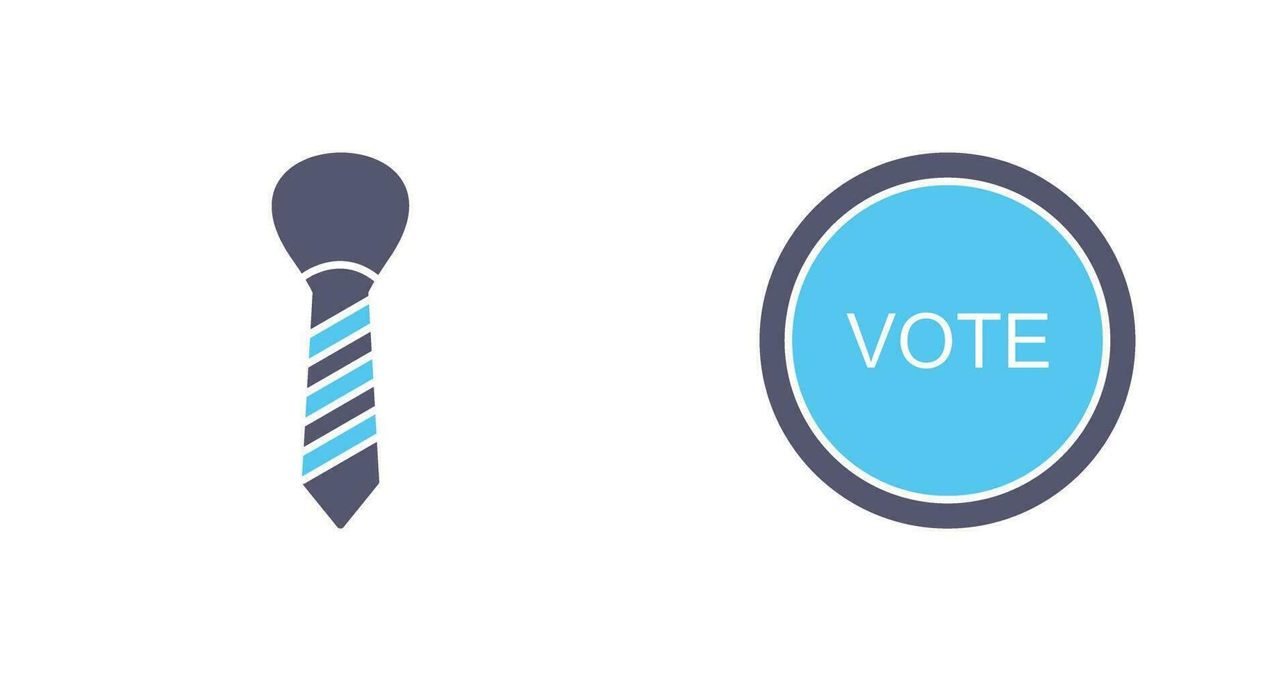 Corbata y votar enlace icono vector