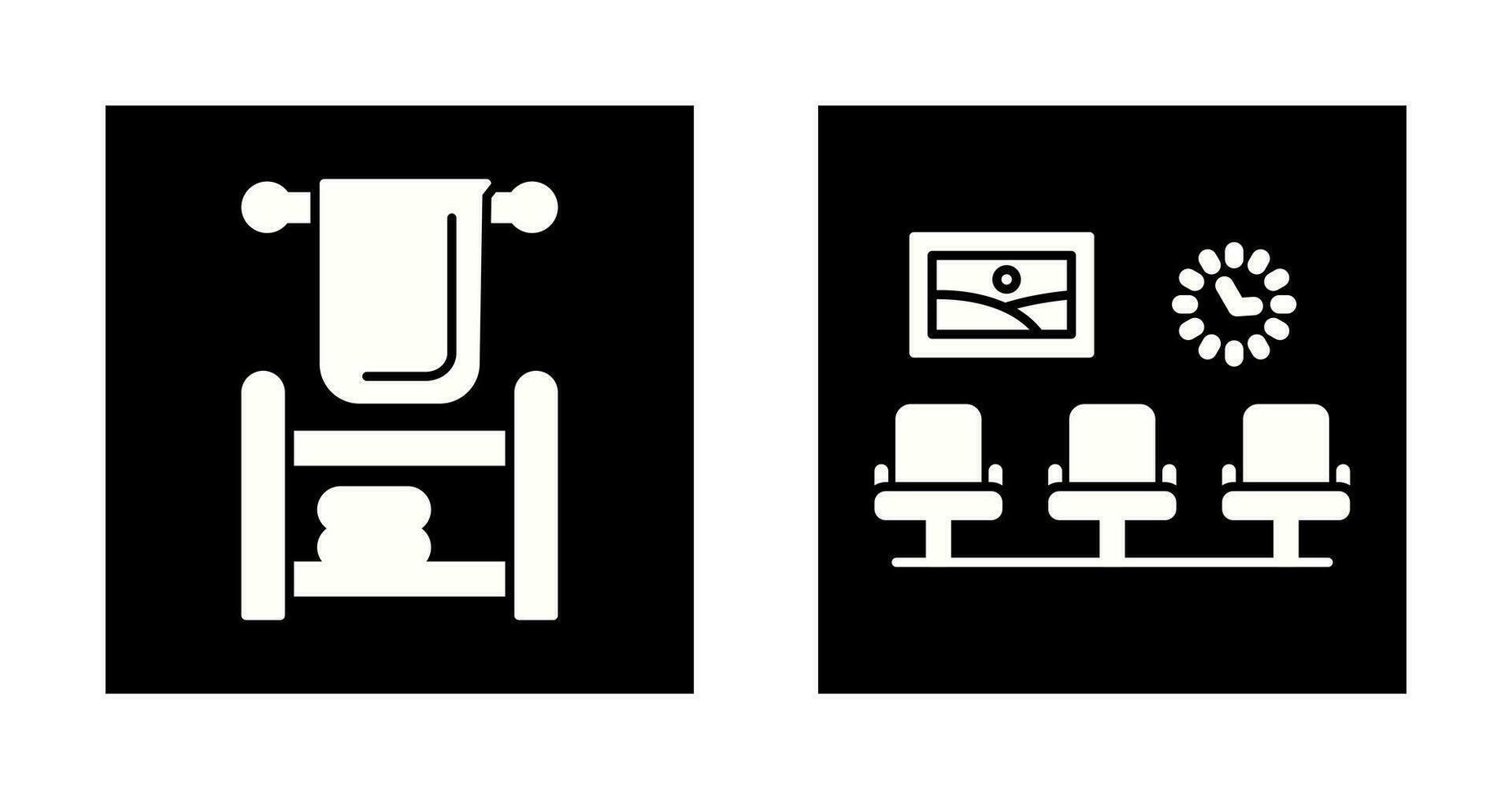 Towel and Seats Icon vector