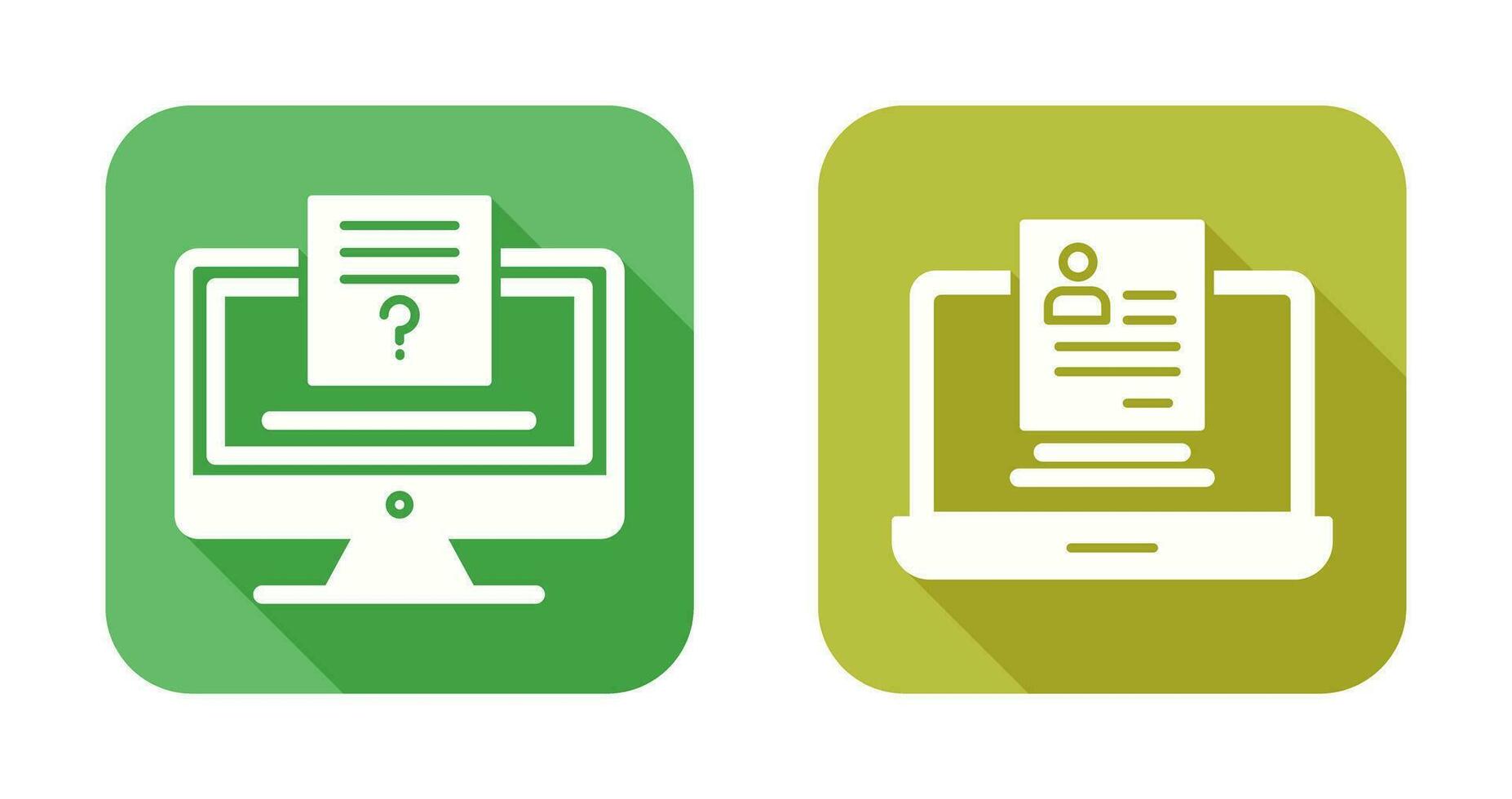 Quiz and Registration Icon vector