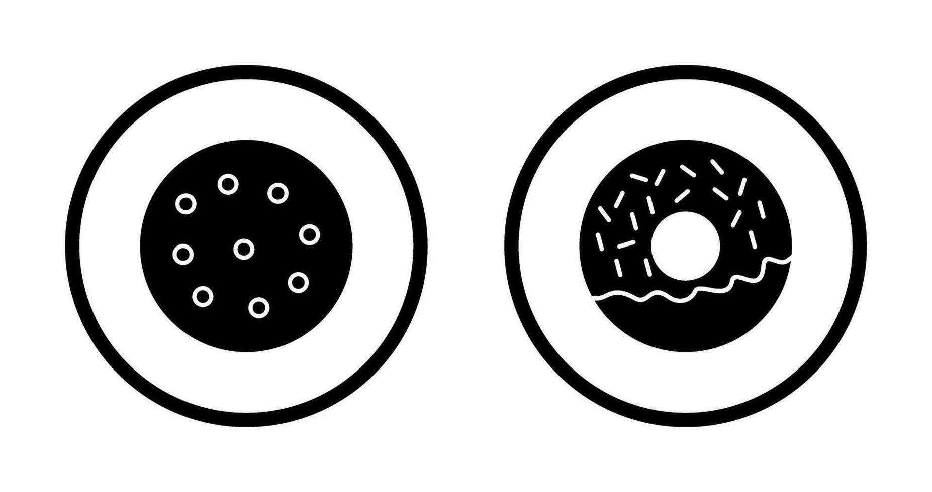 cookie and doughnut Icon vector