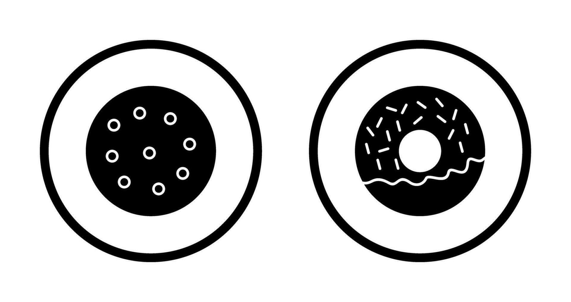 cookie and doughnut Icon vector