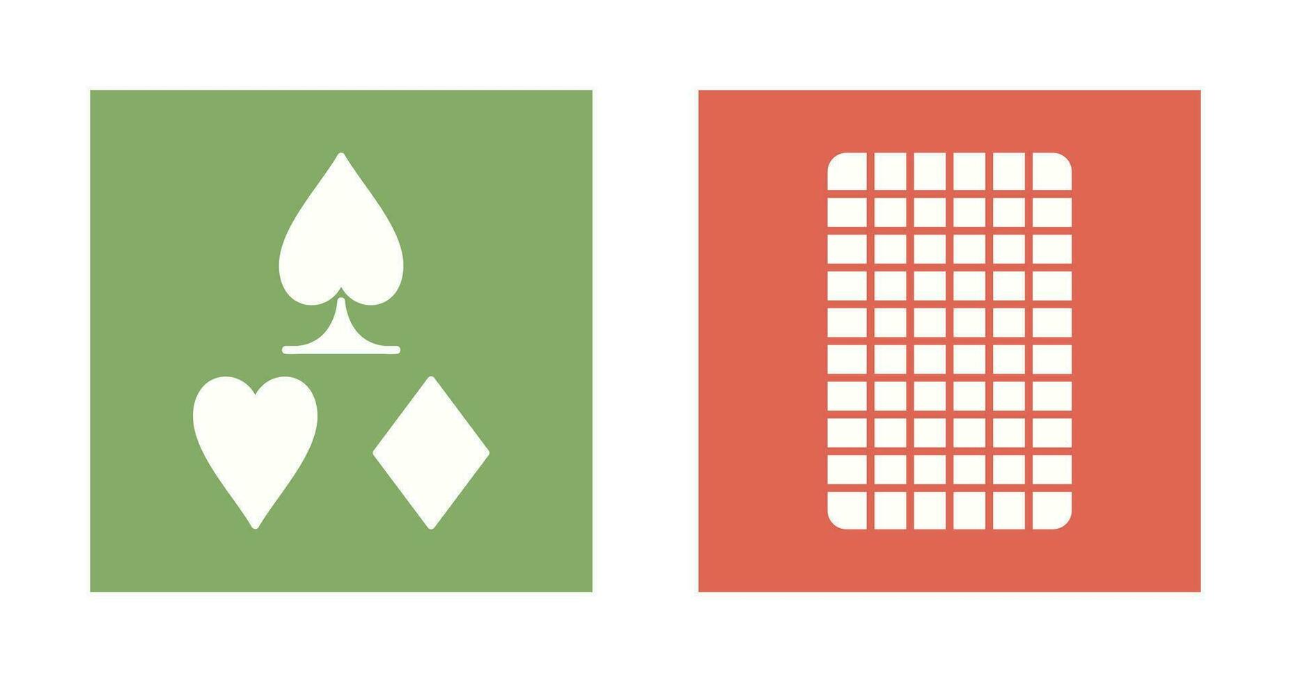 card suits and card backward Icon vector