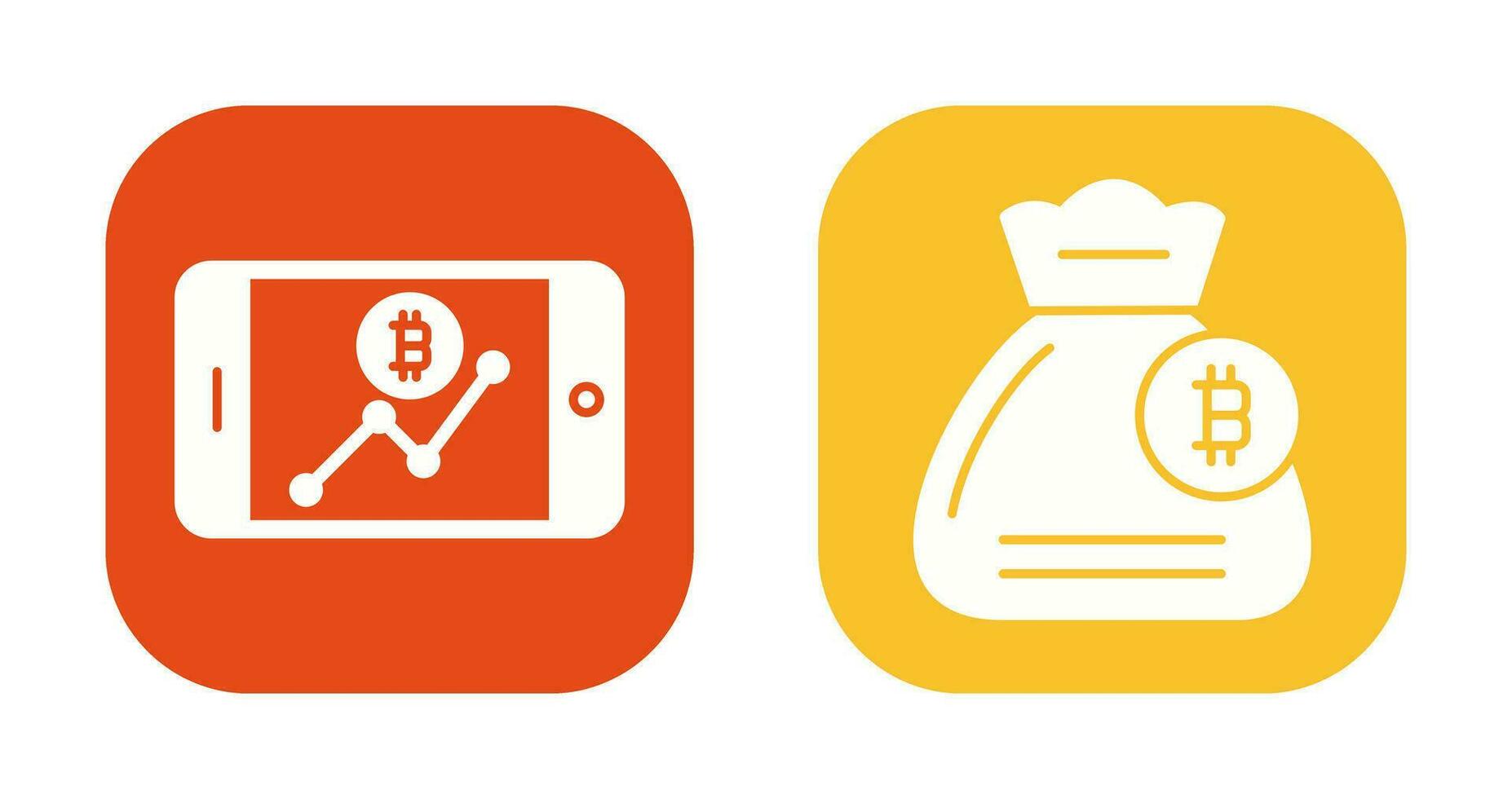 línea gráfico y dinero bolso icono vector