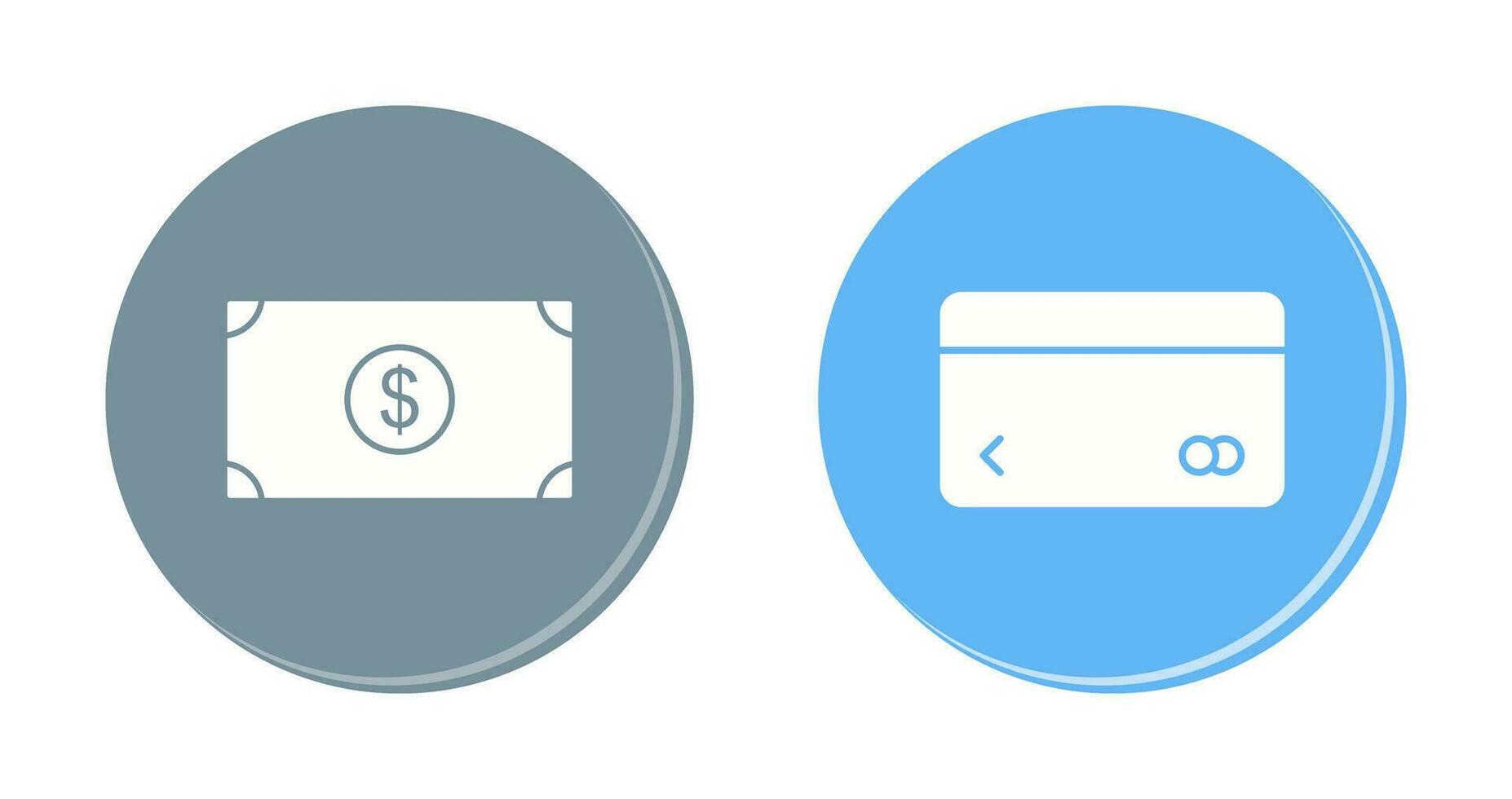 dólar y crédito tarjeta icono vector