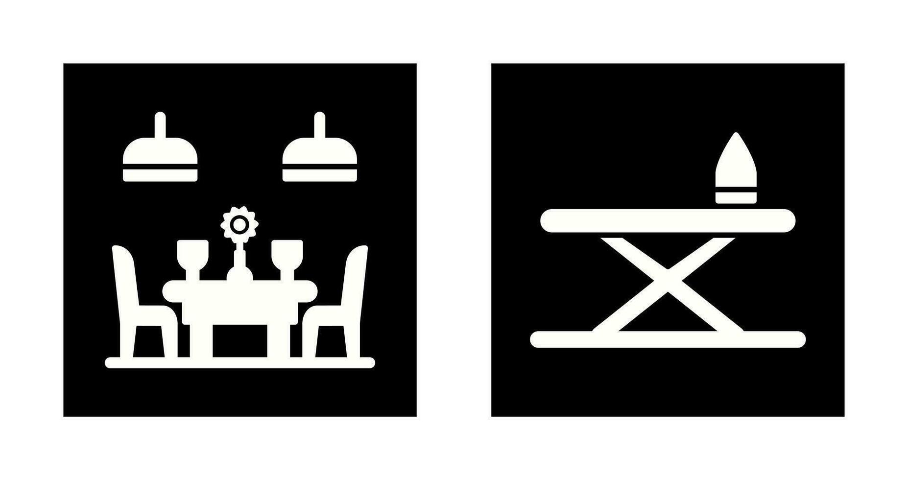 Iron Board and Table Icon vector