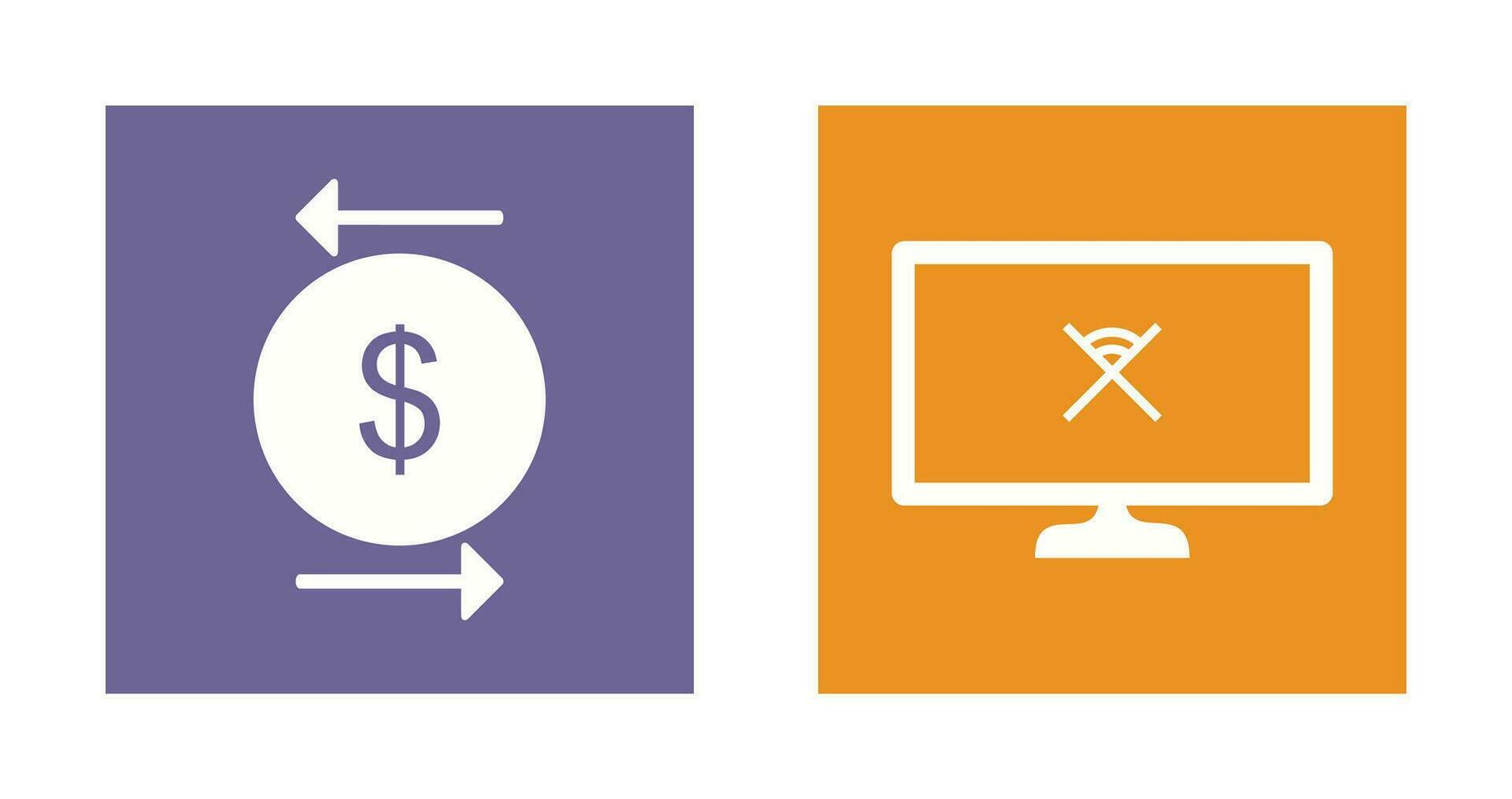 transaction and disconnected network  Icon vector