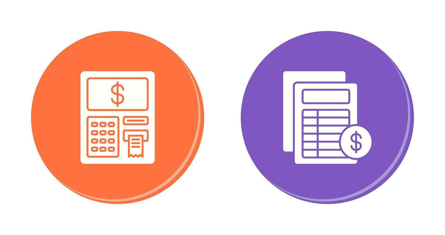 Atm and Invoice Icon vector