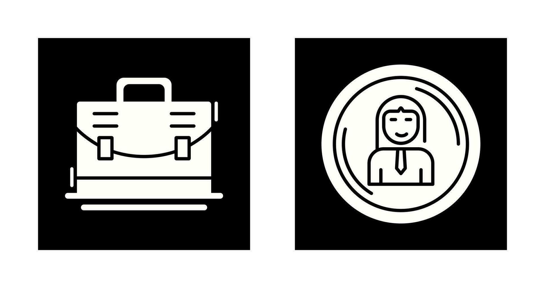 Briefcase and User Icon vector