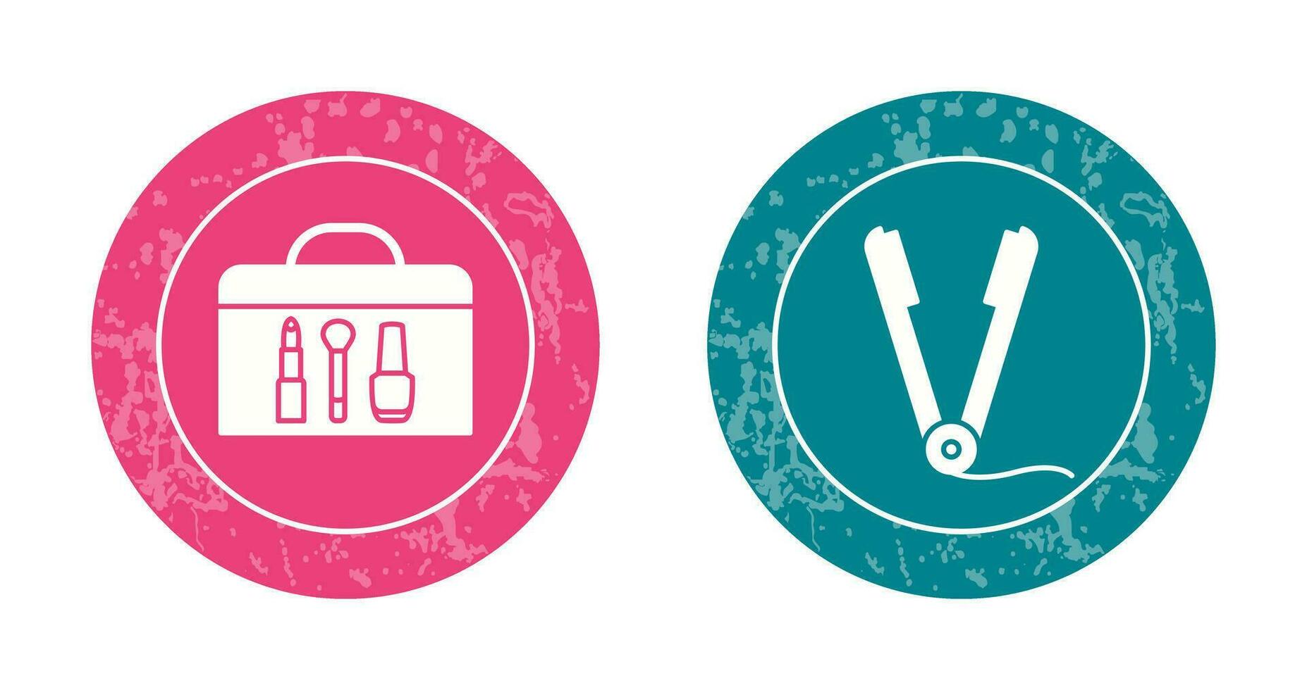 Cosmetics and Straightener Icon vector