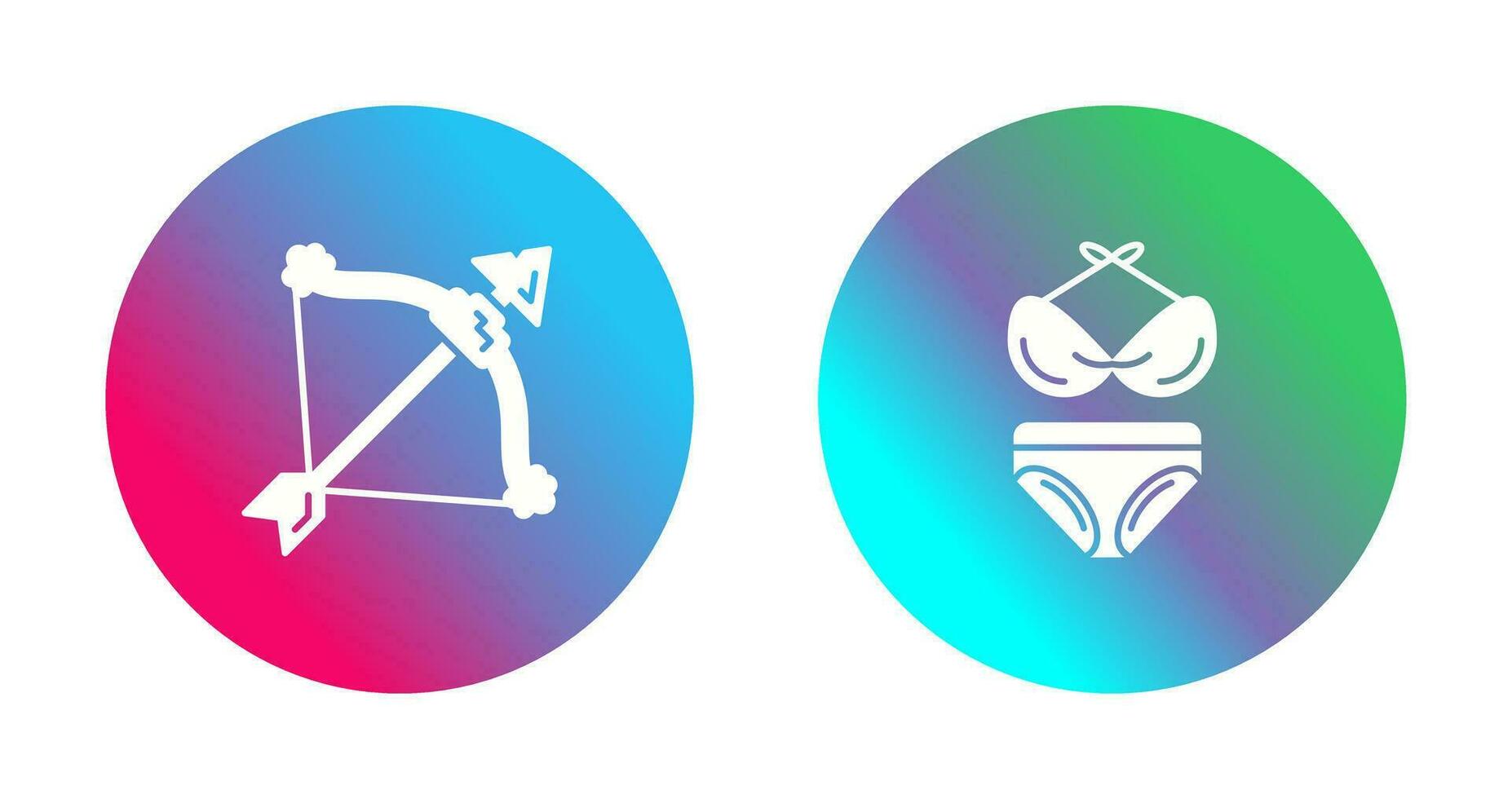 Crossbow and Bikini Icon vector