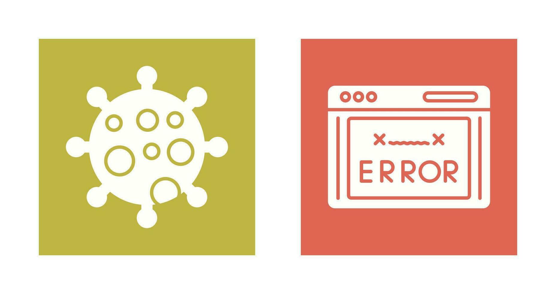 Virus and Error Code Icon vector