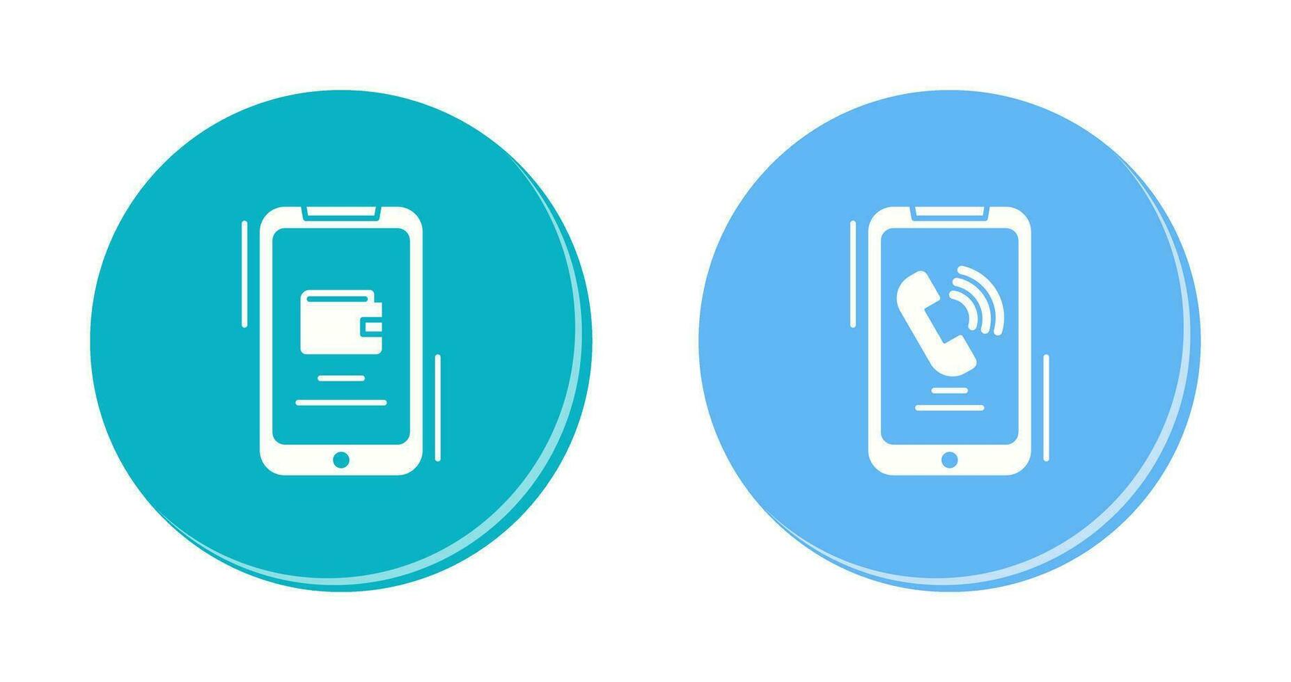 E wallet and Incoming Call Icon vector