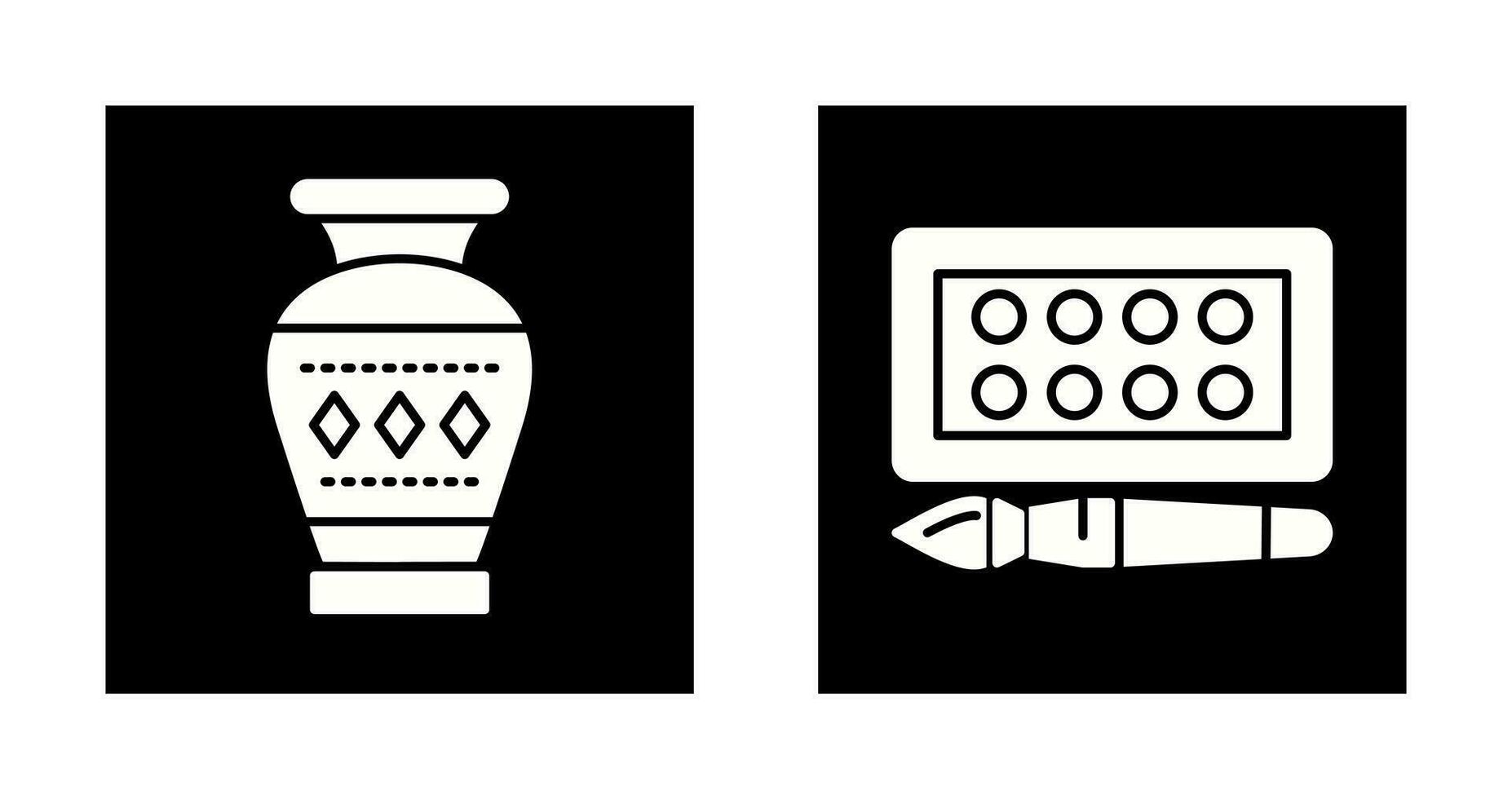 Vase and Water Colors Icon vector